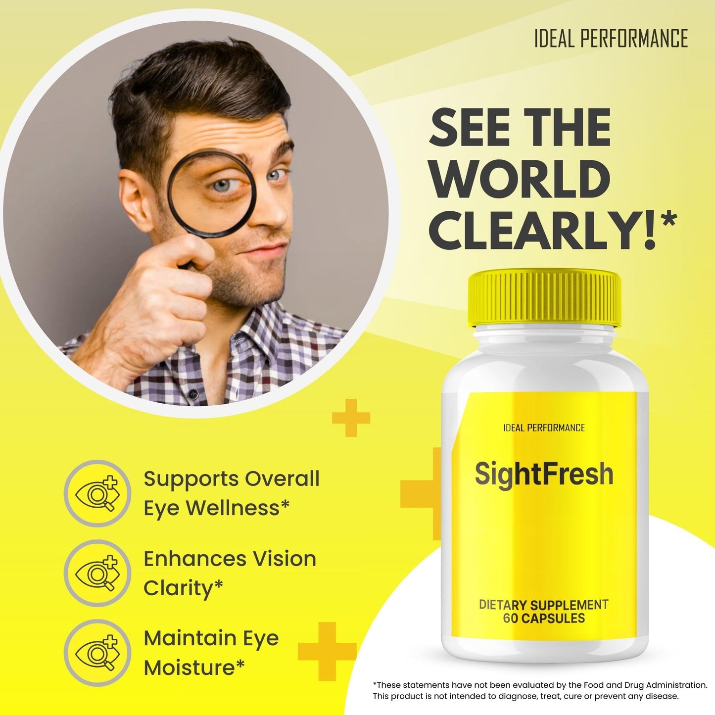 IDEAL PERFORMANCE Sight Fresh Eye Health Supplements Capsules 300 Capsules