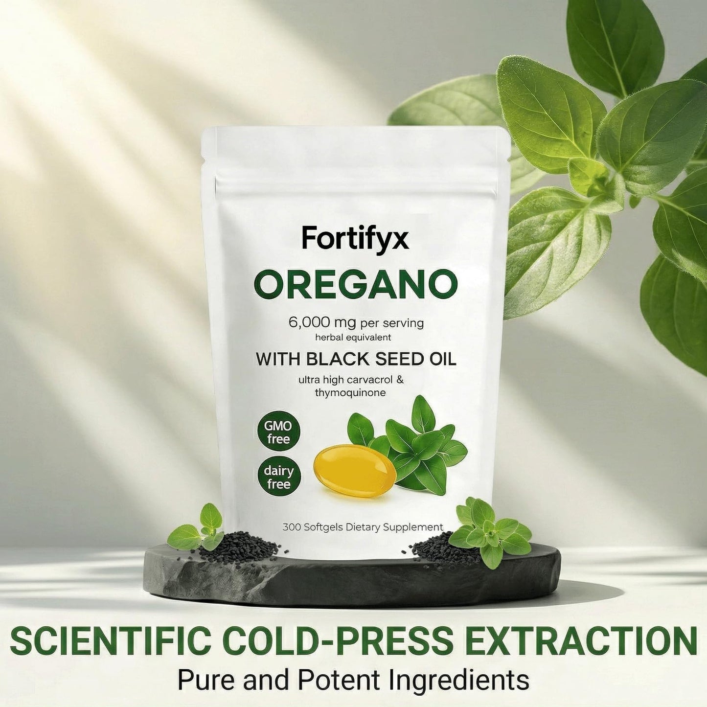 ETUIH Fortifyx Oil of Oregano with Black Seed Oil Softgels, 1 Count