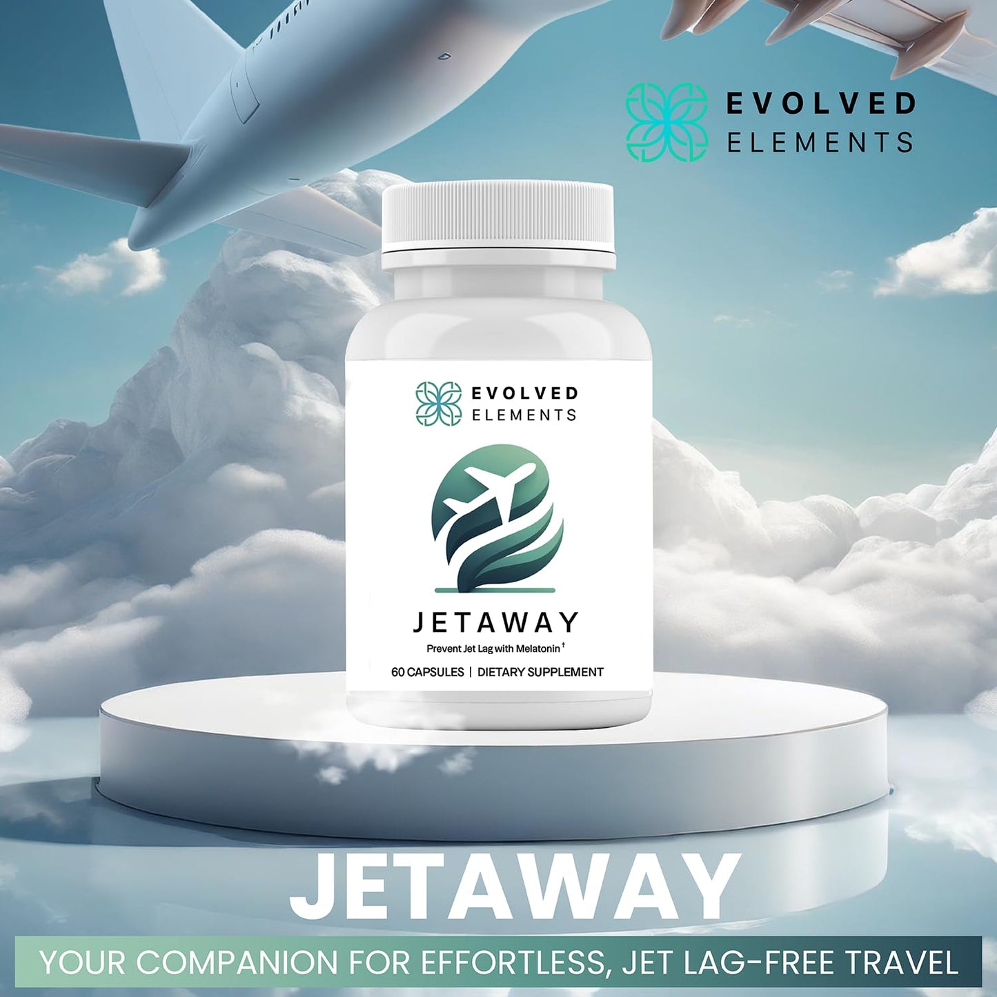 Evolved Elements JetAway Sleep Support Capsule, 60 Capsules