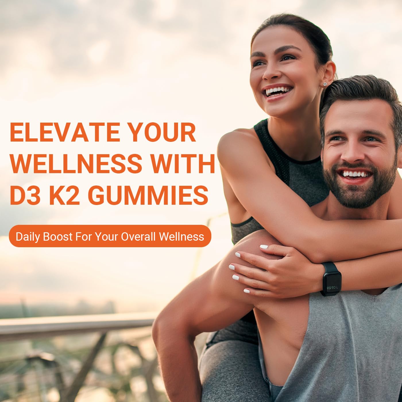 Wiszeen Vitamin D3 K2 Gummies, 60 Count