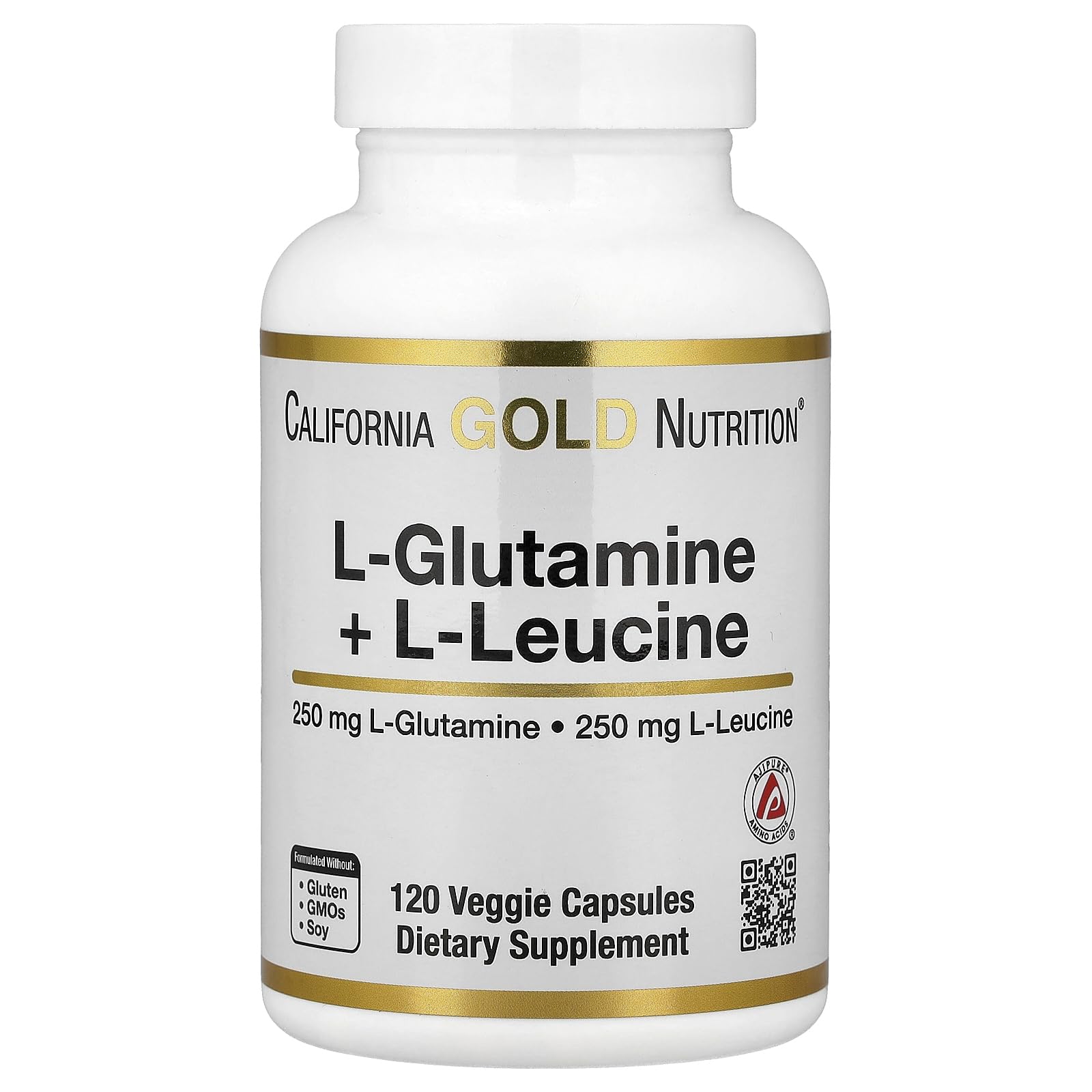 SuperNutrition L-Glutamine + L-Leucine Veggie Capsules, 120