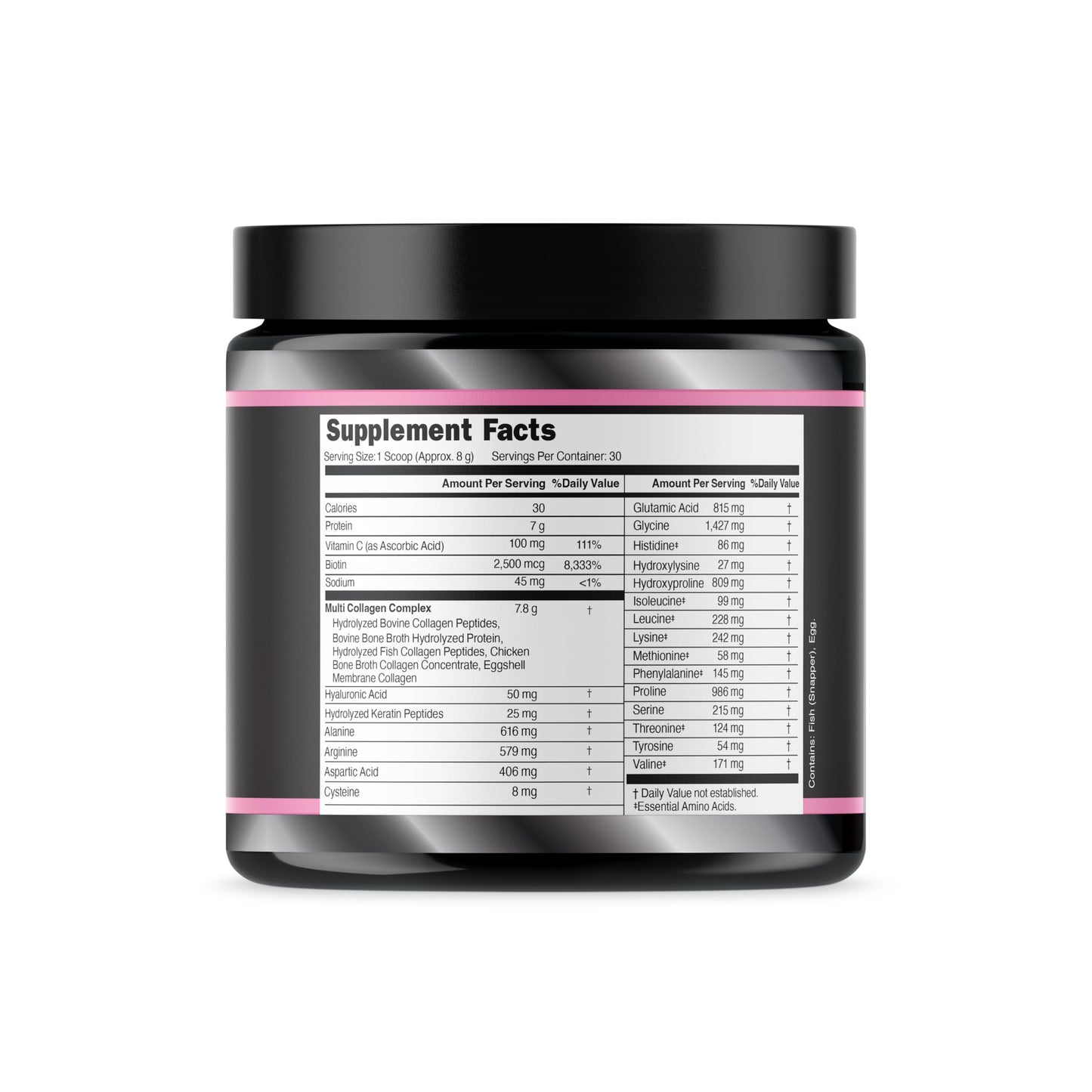 JS JUST SUPPLEMENTS Beauty Multi Collagen with Vitamin C, Biotin, Hyaluronic Acid & Keratin Peptides, Type I, II, III, V, X Powder, 8.4 oz