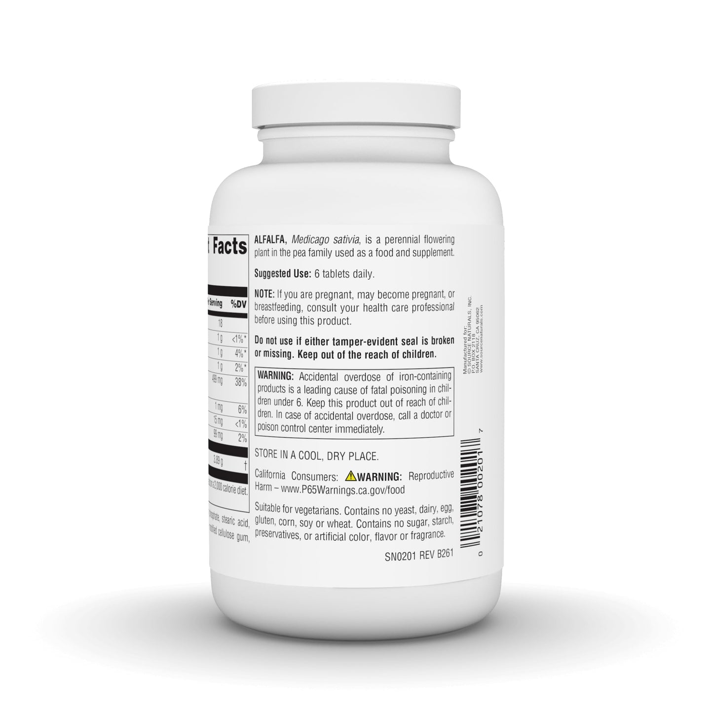 Source Naturals Alfalfa Tablet 250 Tablets