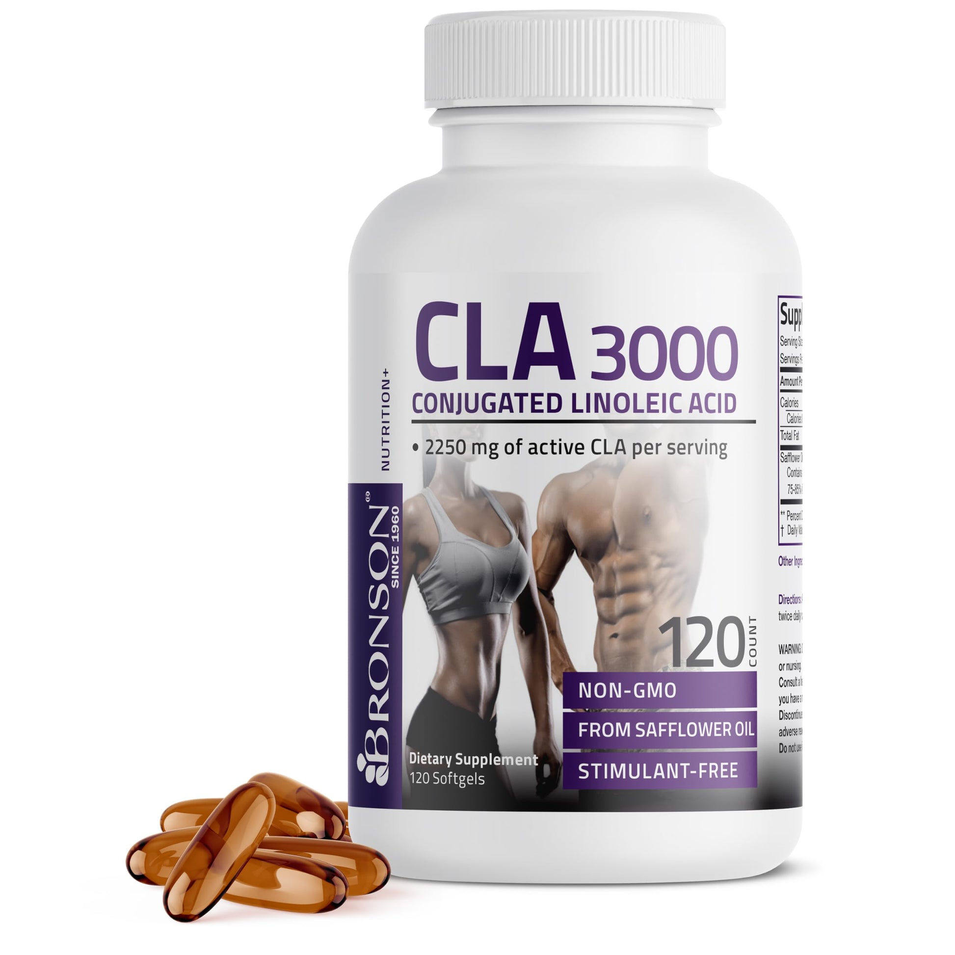 Bronson CLA 3000 Extra High Potency Softgels 120 Count