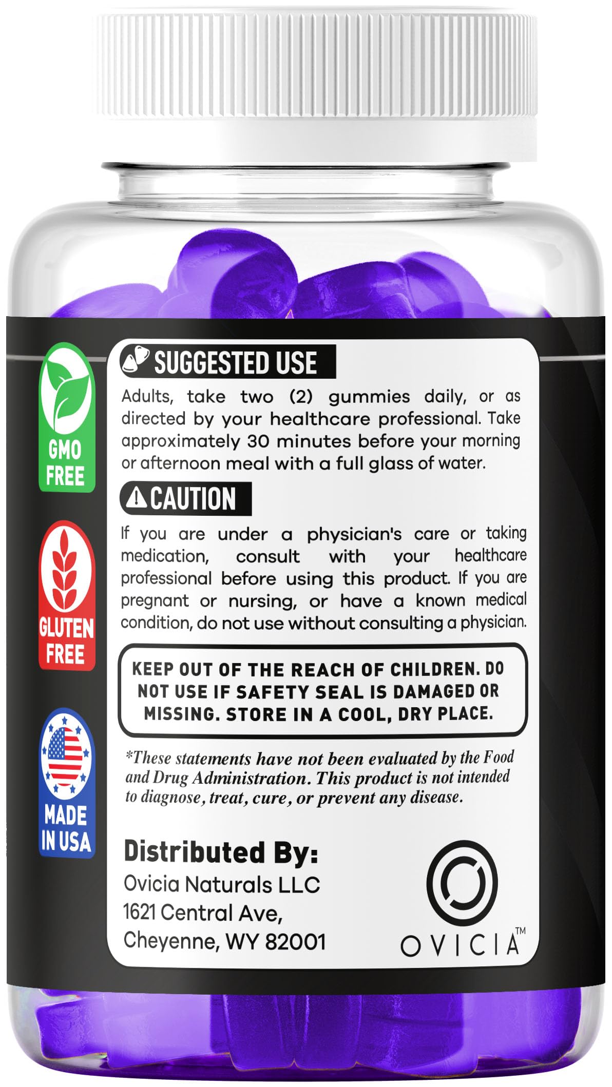 OVICIA Alpha Rock Gummies 60 Count