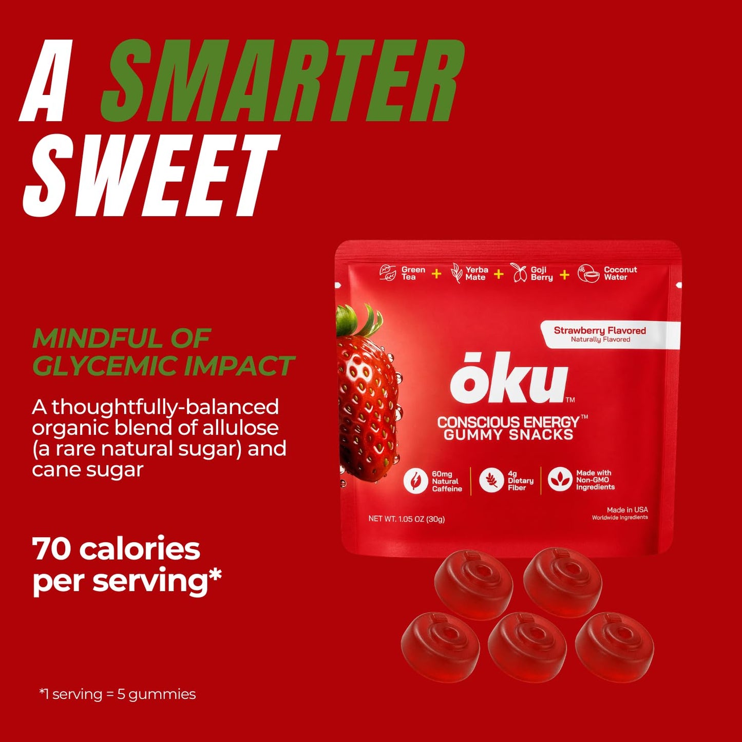OKU Functional Energy Chews Gummy Pack of 8