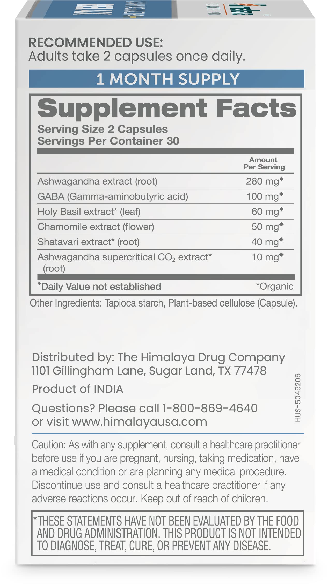 Himalaya Ashwagandha+ Relax Capsule, 60 Count