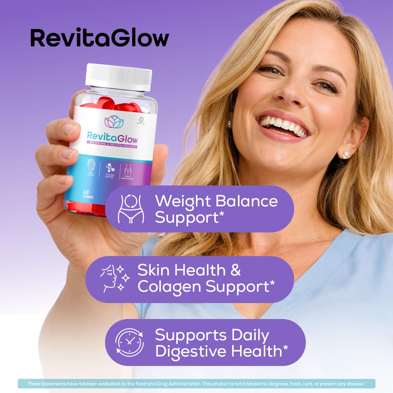 OVICIA Revita Glow Gummies 60 Gummies