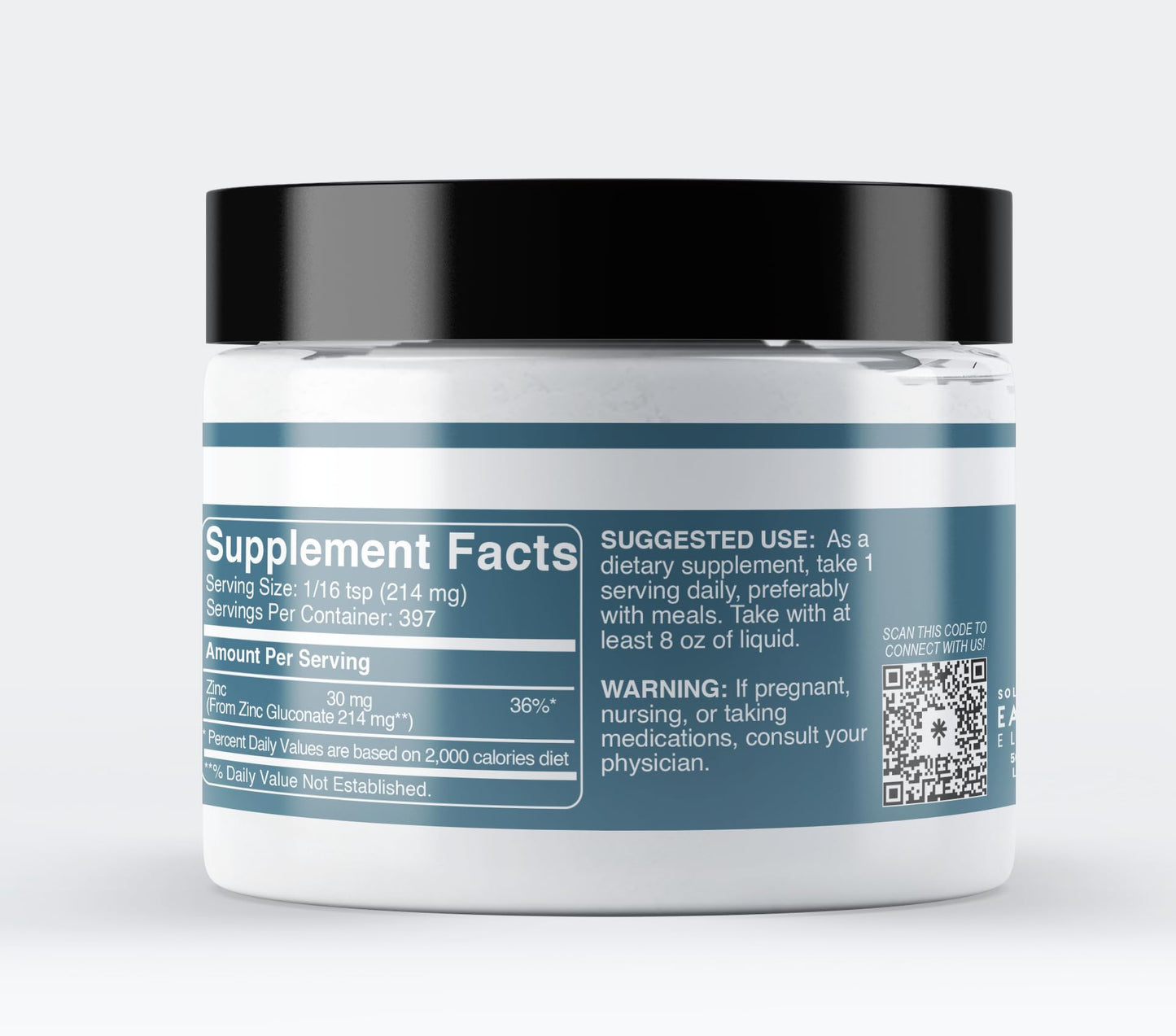 Earthborn Elements Zinc Gluconate Powder, 3 oz