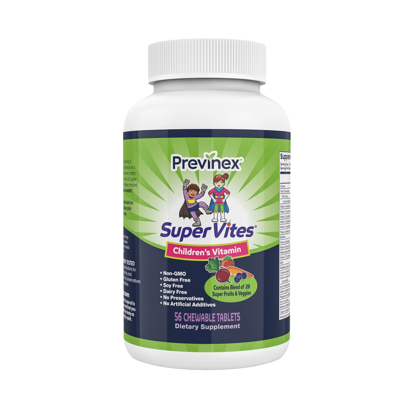 Previnex Super Vites Multivitamin for Kids Chewable, 56 Tablets