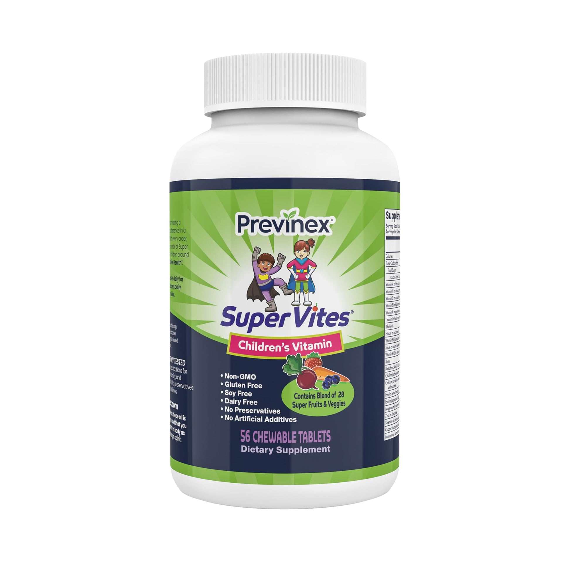 Previnex Super Vites Multivitamin for Kids Chewable, 56 Tablets