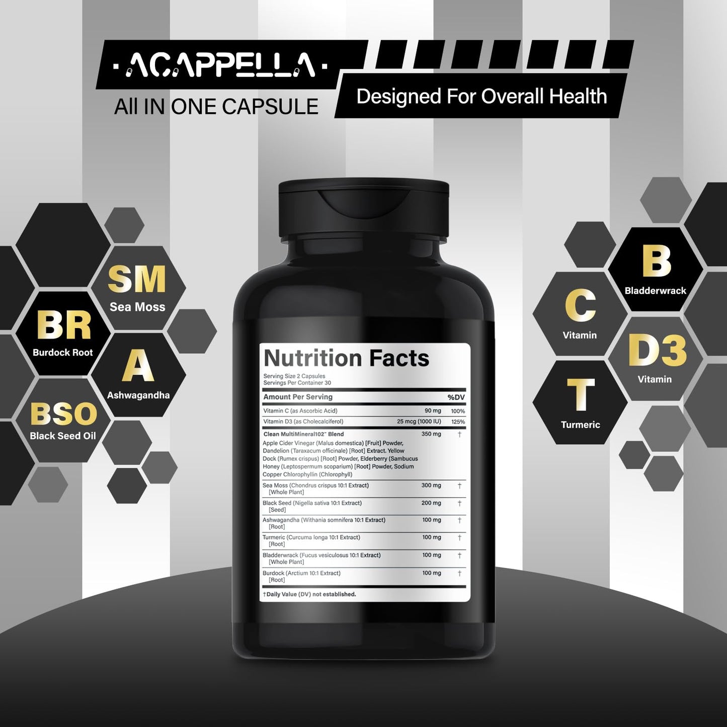 ACAPPELLA Ashwagandha Capsules 120 Count