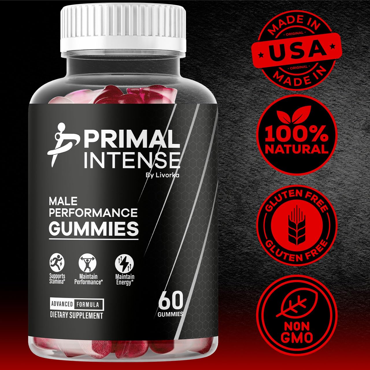 LIVORKA Primal Intense Gummies, 120 Gummies