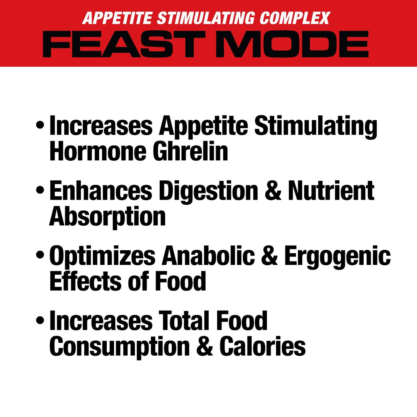 MuscleMeds Feast Mode Appetite Stimulant Weight Gain Digestive Enzymes Capsule 90 Count