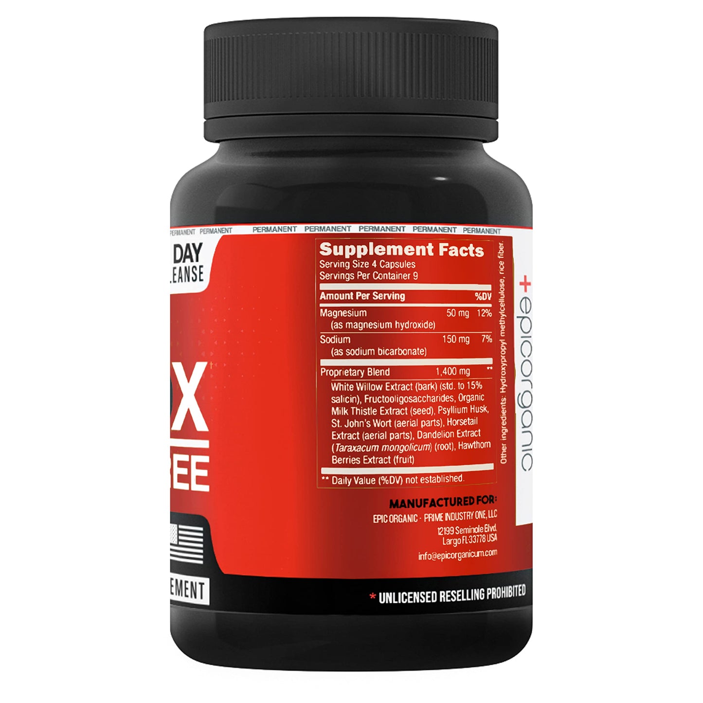 Epic Organicum 3 Day Detox Cleanse, 1 Capsule