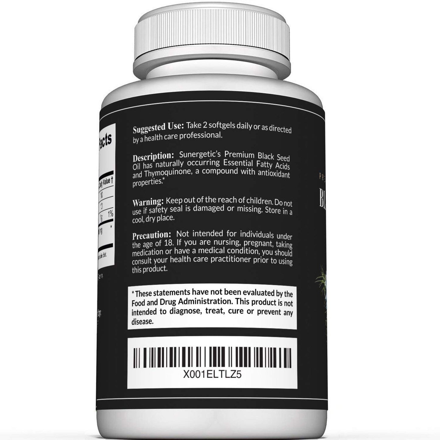Sunergetic Black Cumin Seed Oil Softgels, 90 Count