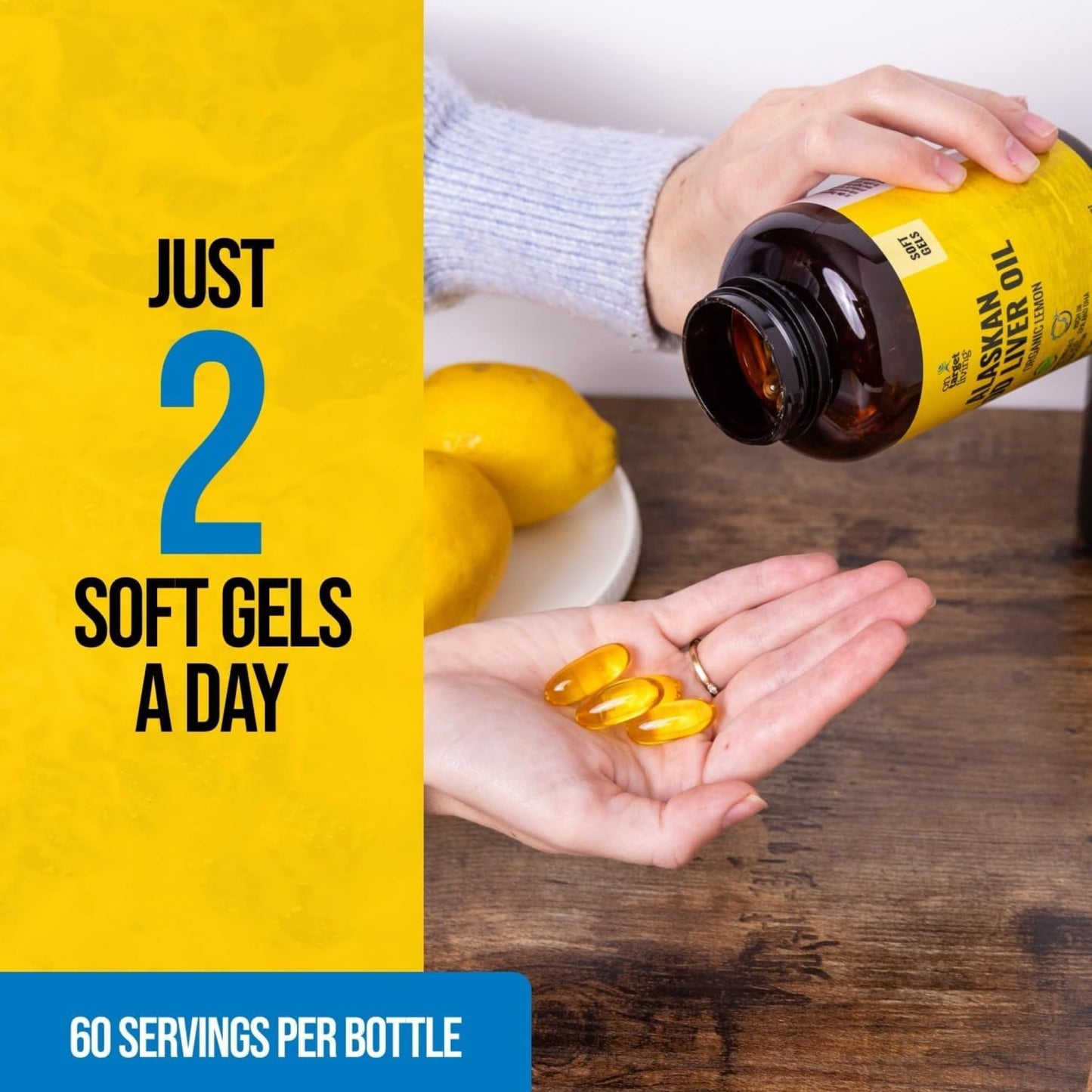 On Target Living Alaskan Cod Liver Oil Softgels 120
