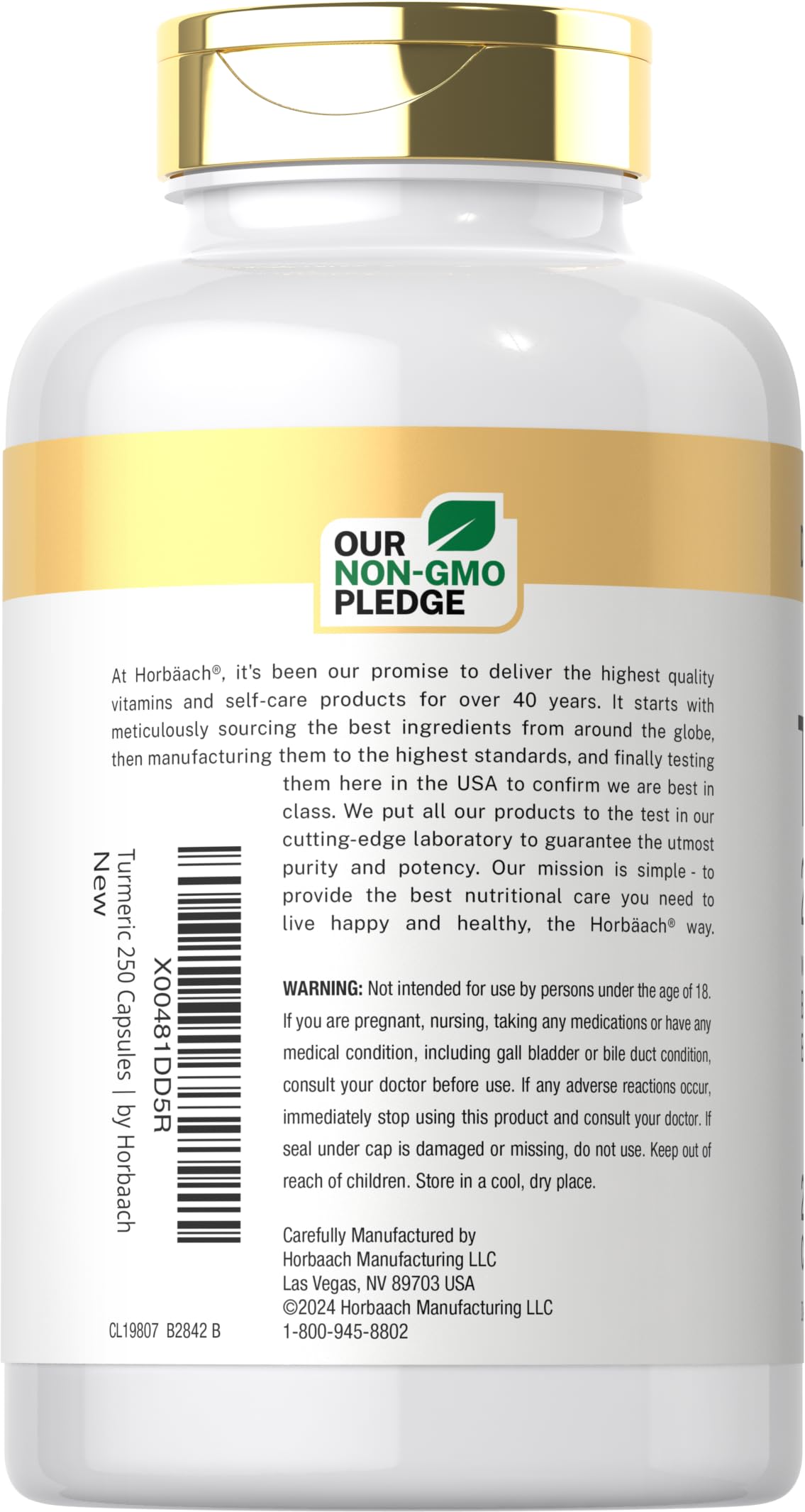 Doctor's Way Turmeric Curcumin Supplement Capsules 250 Capsules with Black Pepper Extract 95% Curcuminoids Non-GMO Gluten Free