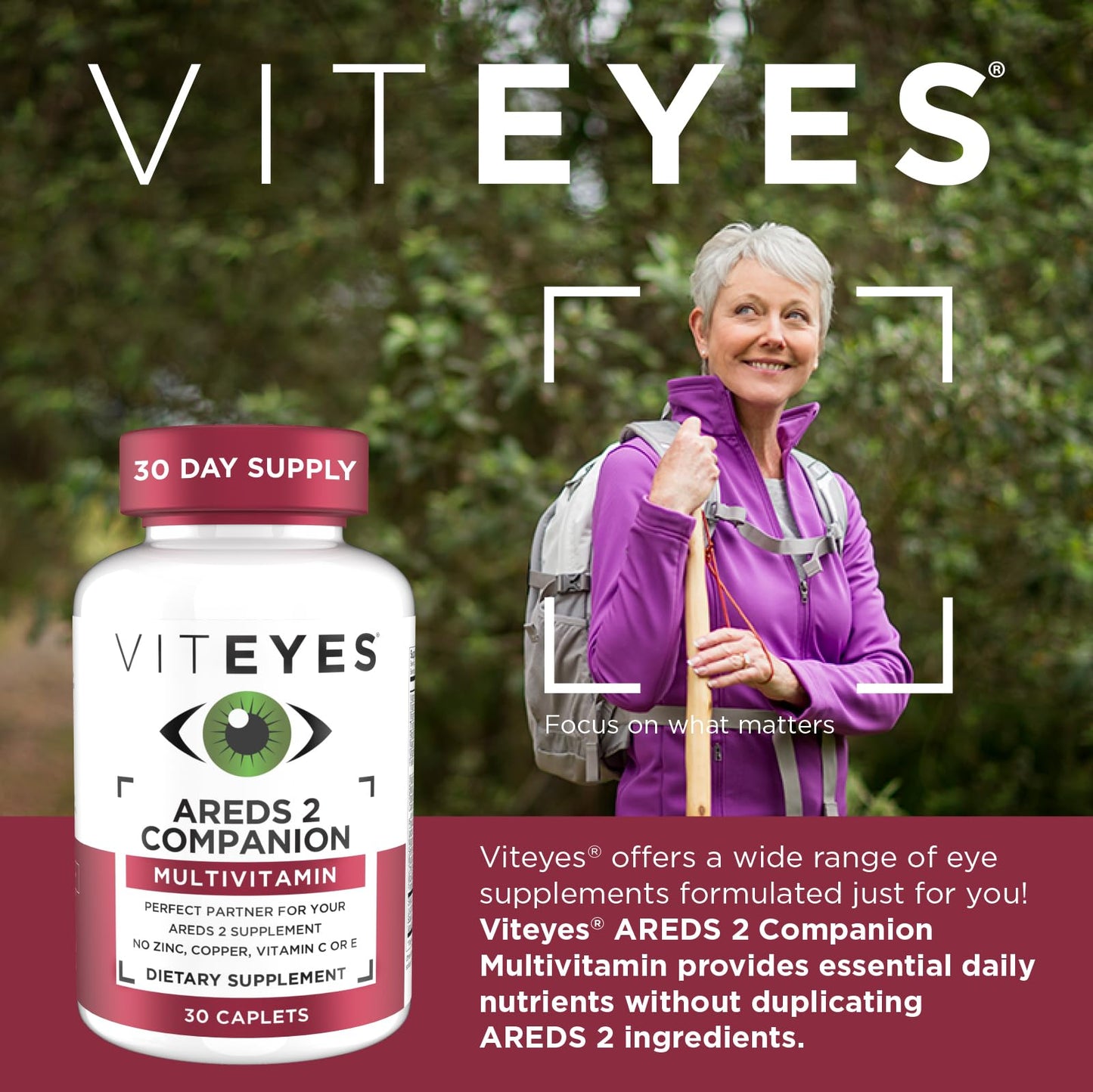 Viteyes Classic AREDS 2 Companion Multivitamin Caplets, 30 Count