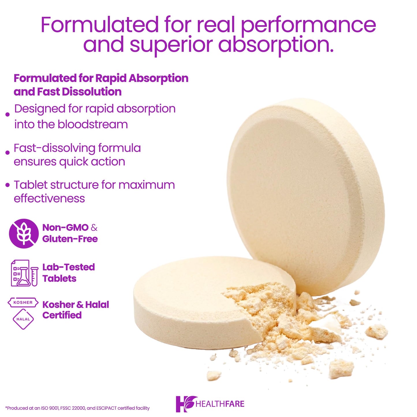 Healthfare Folic Acid 1000mcg Tablet 300 Count