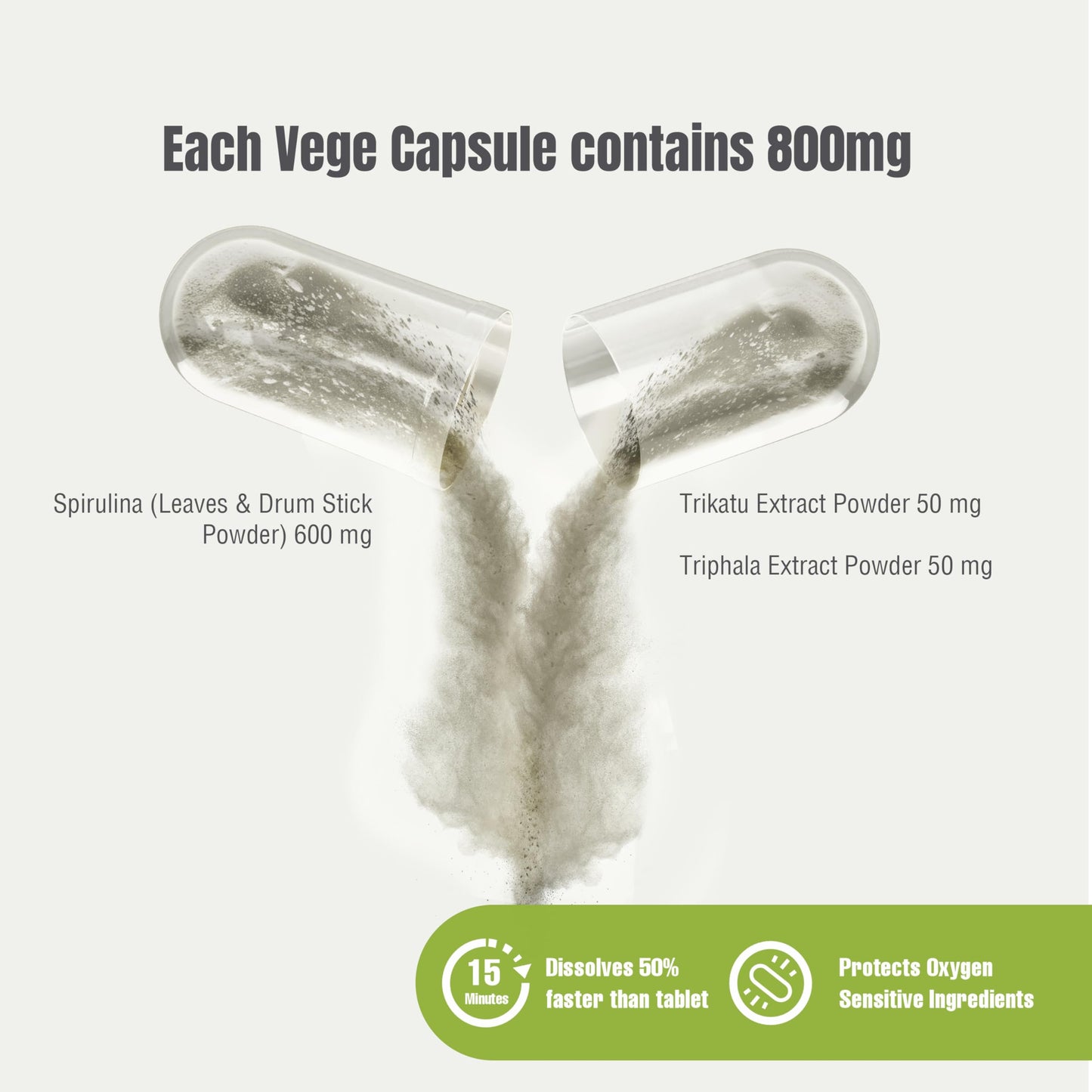 Herbsforever Spirulina Plus-SuperFood Capsules 90 Count