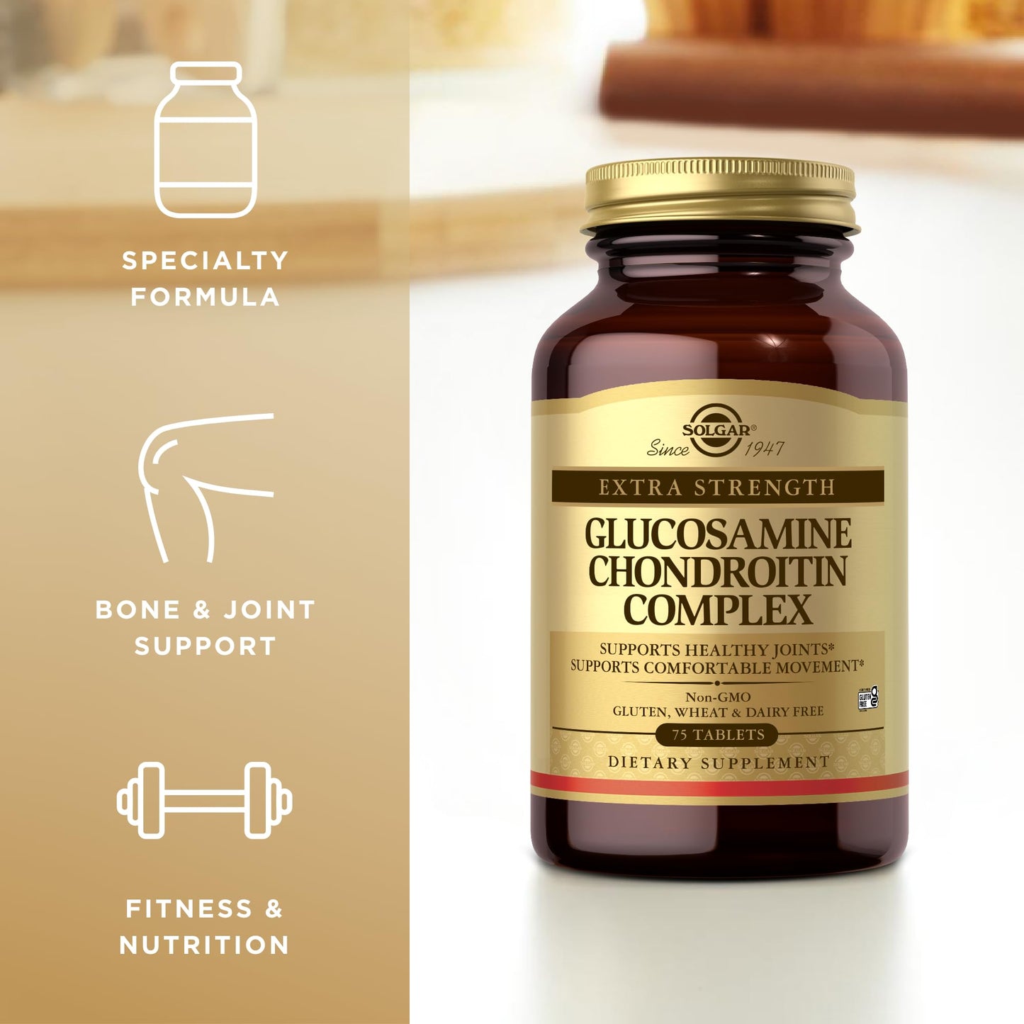 Solgar Extra Strength Glucosamine Chondroitin Complex Tablet 75 Tablets