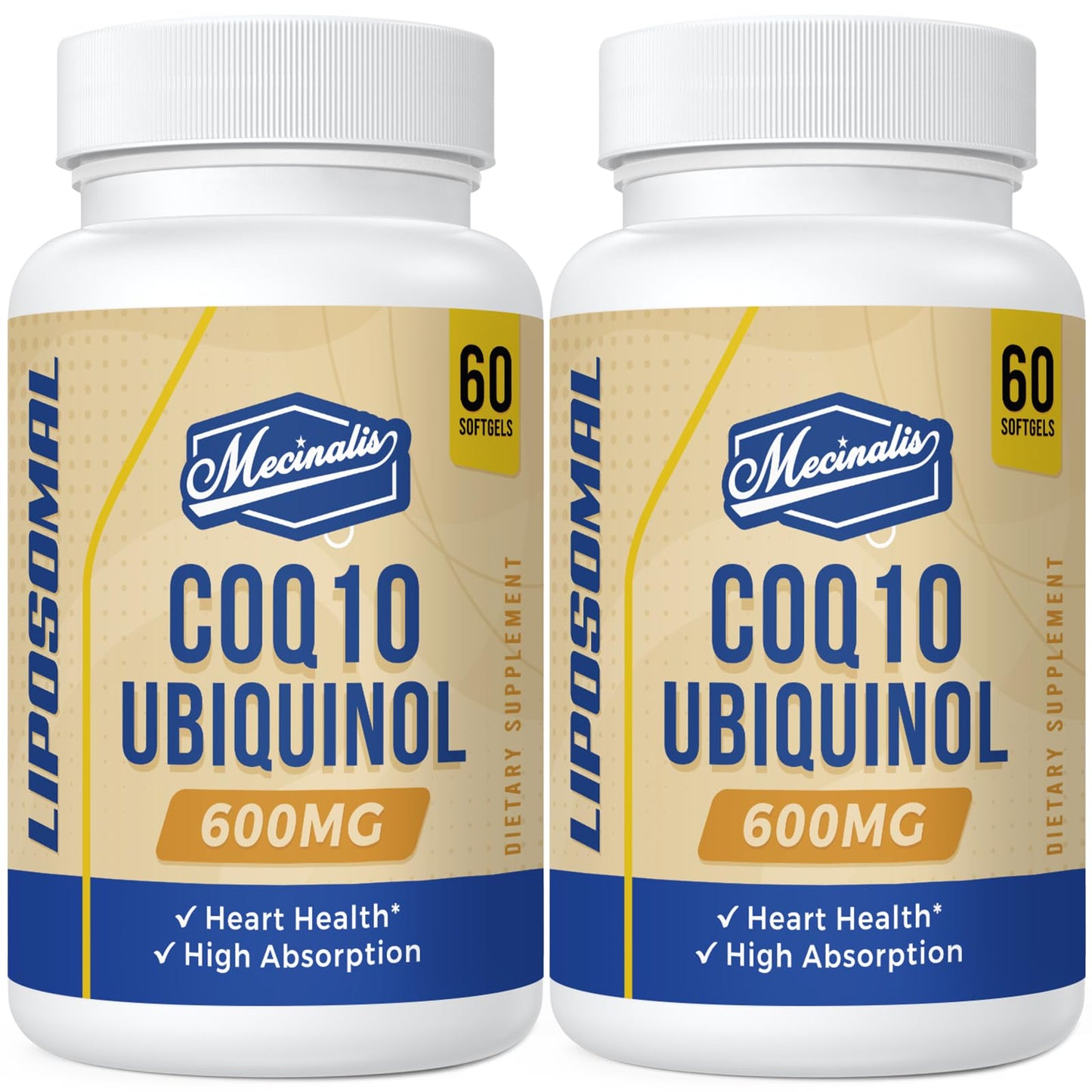 Mecinalis Liposomal CoQ10 Ubiquinol 600mg Softgels, 120 Softgels