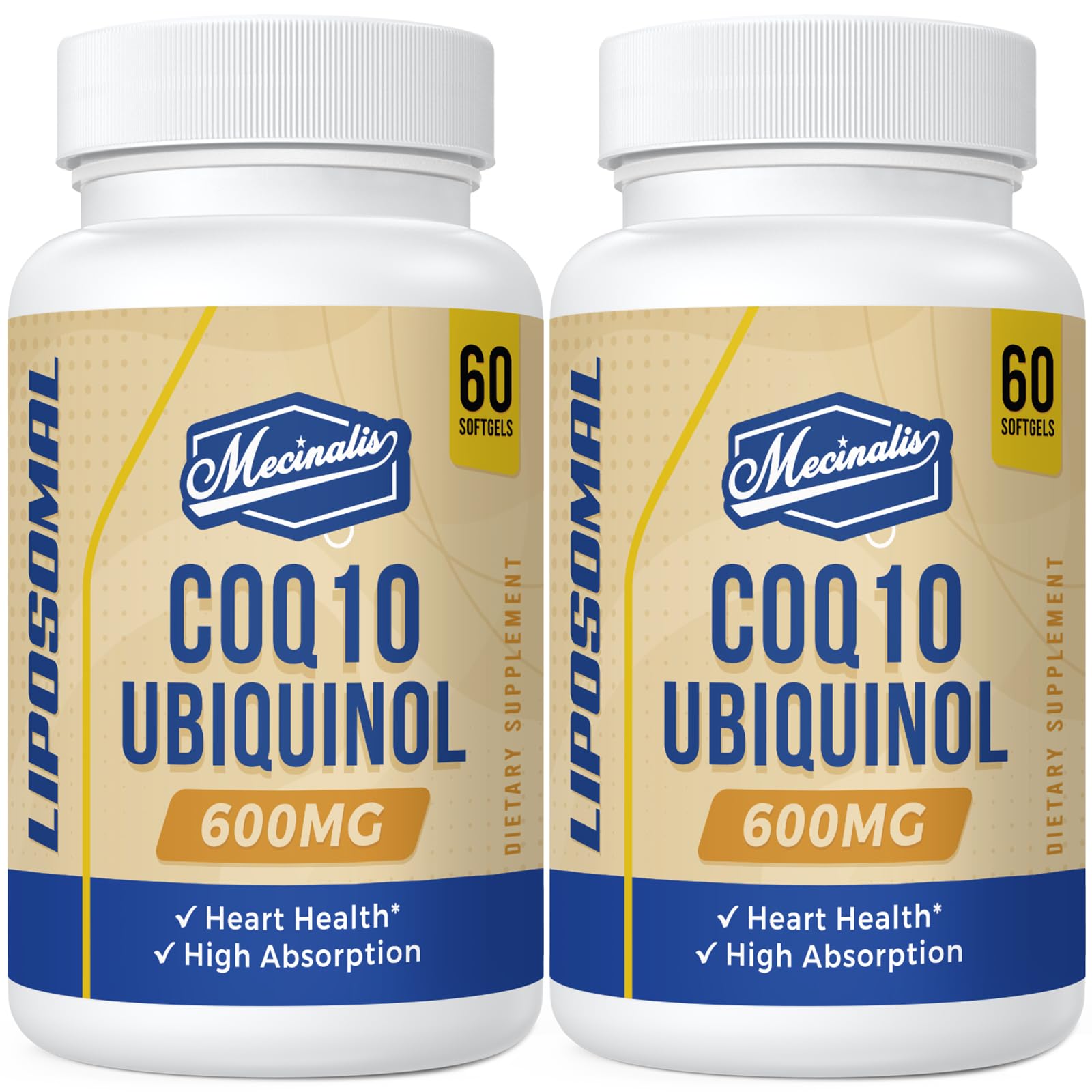 Mecinalis Liposomal CoQ10 Ubiquinol 600mg Softgels, 120 Softgels