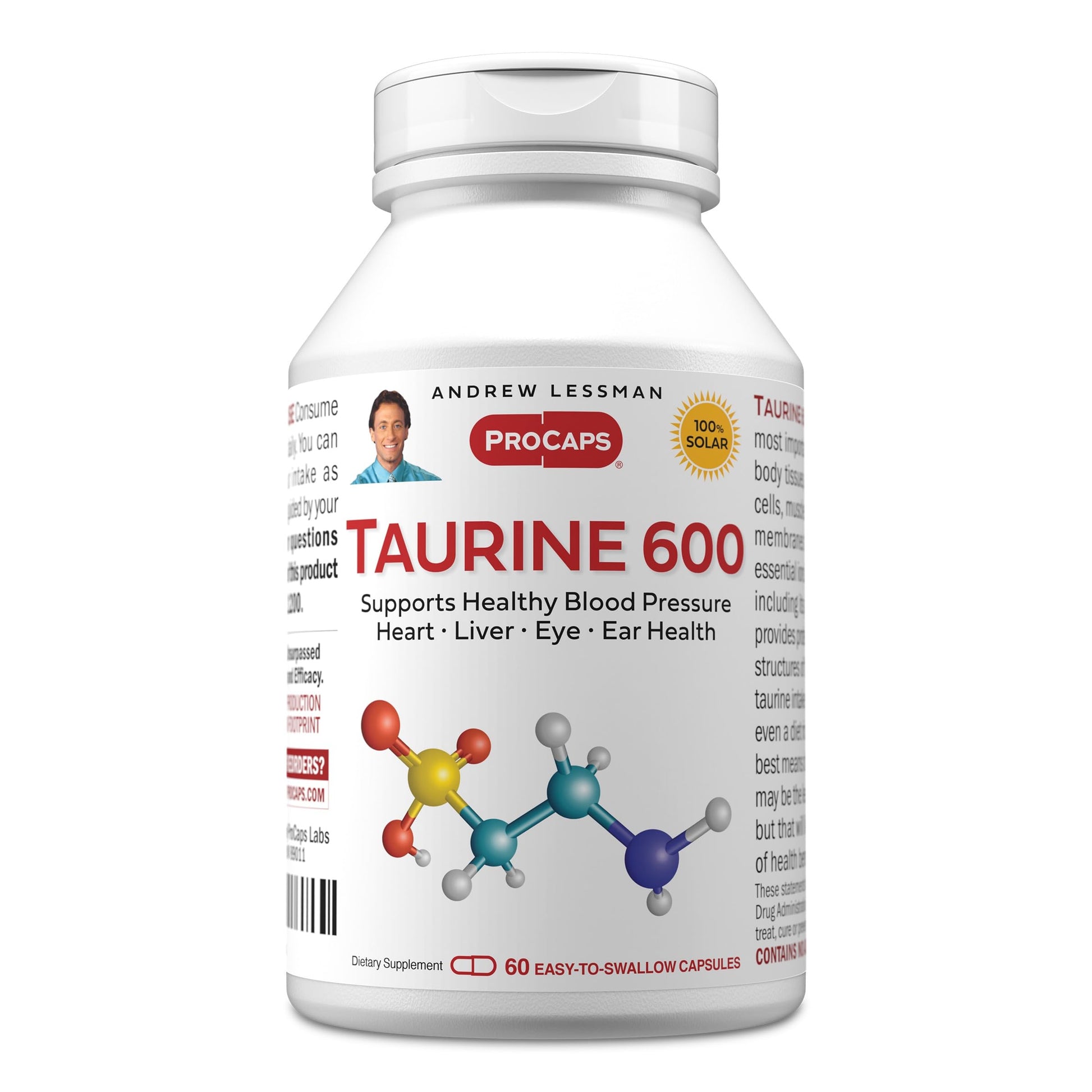 Andrew Lessman Taurine 600 mg Capsules, 60 Count