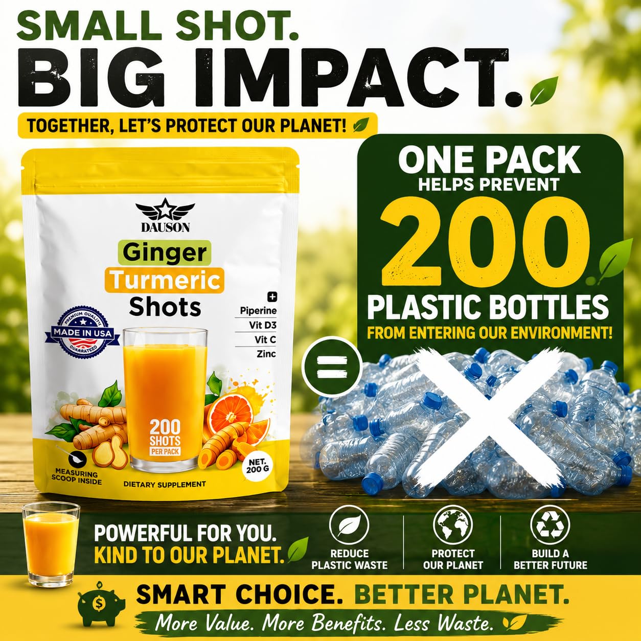 DAUSON Daily Wellness Ginger Shots Powder 7.05