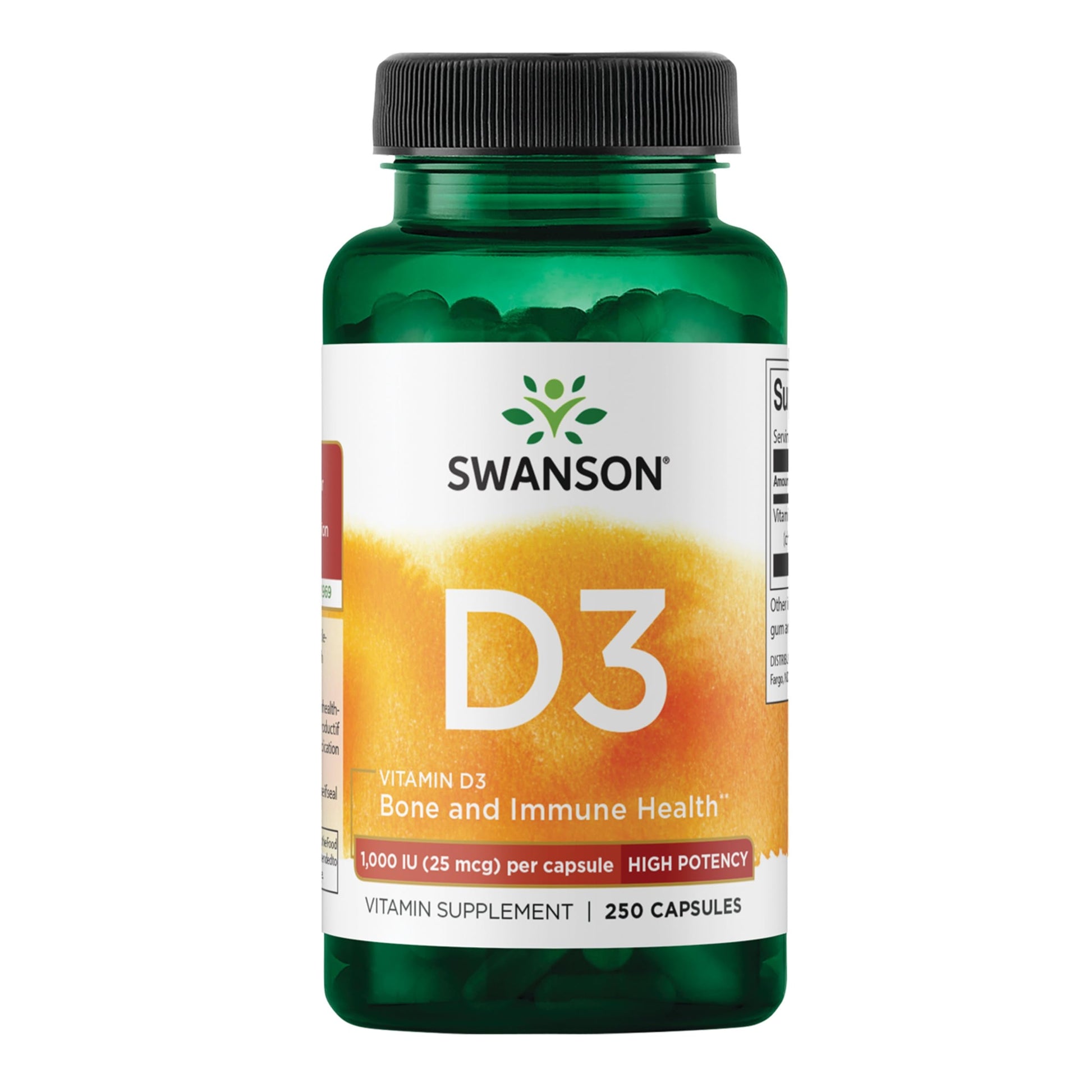 Swanson Vitamin D3 1000 IU Capsules 250 Count