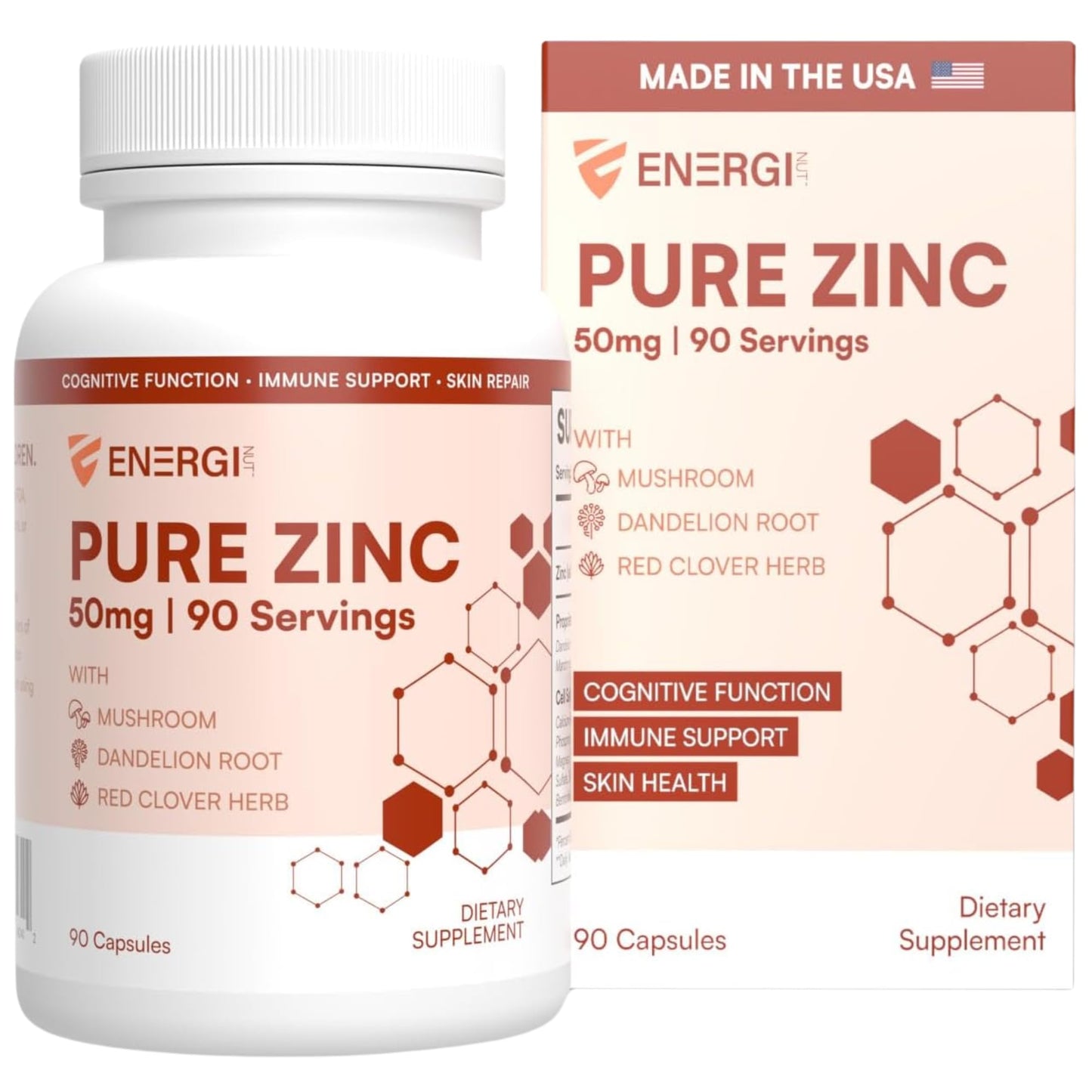 Energi Nut Zinc Chelate Blend Immune Support Supplement Capsule 1 Count