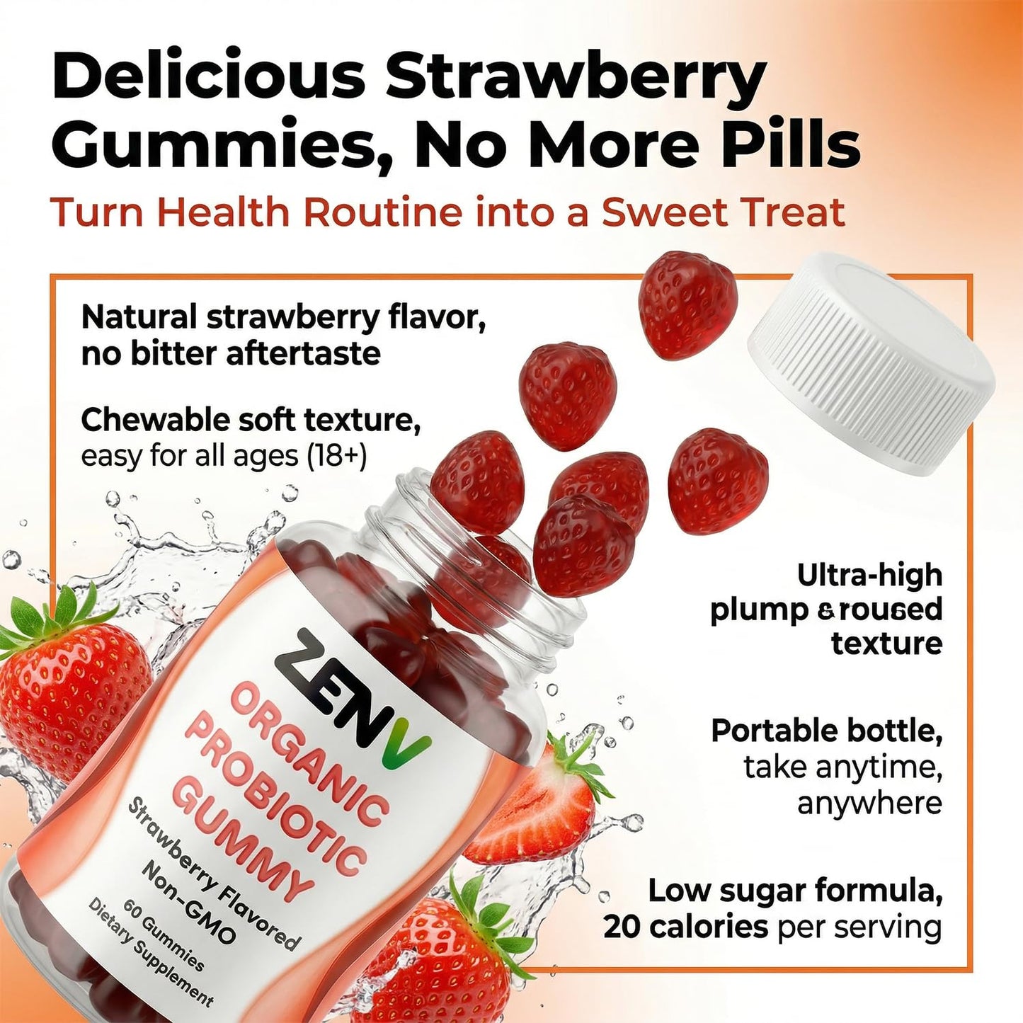 ZENV Probiotic Gummies 60 Count