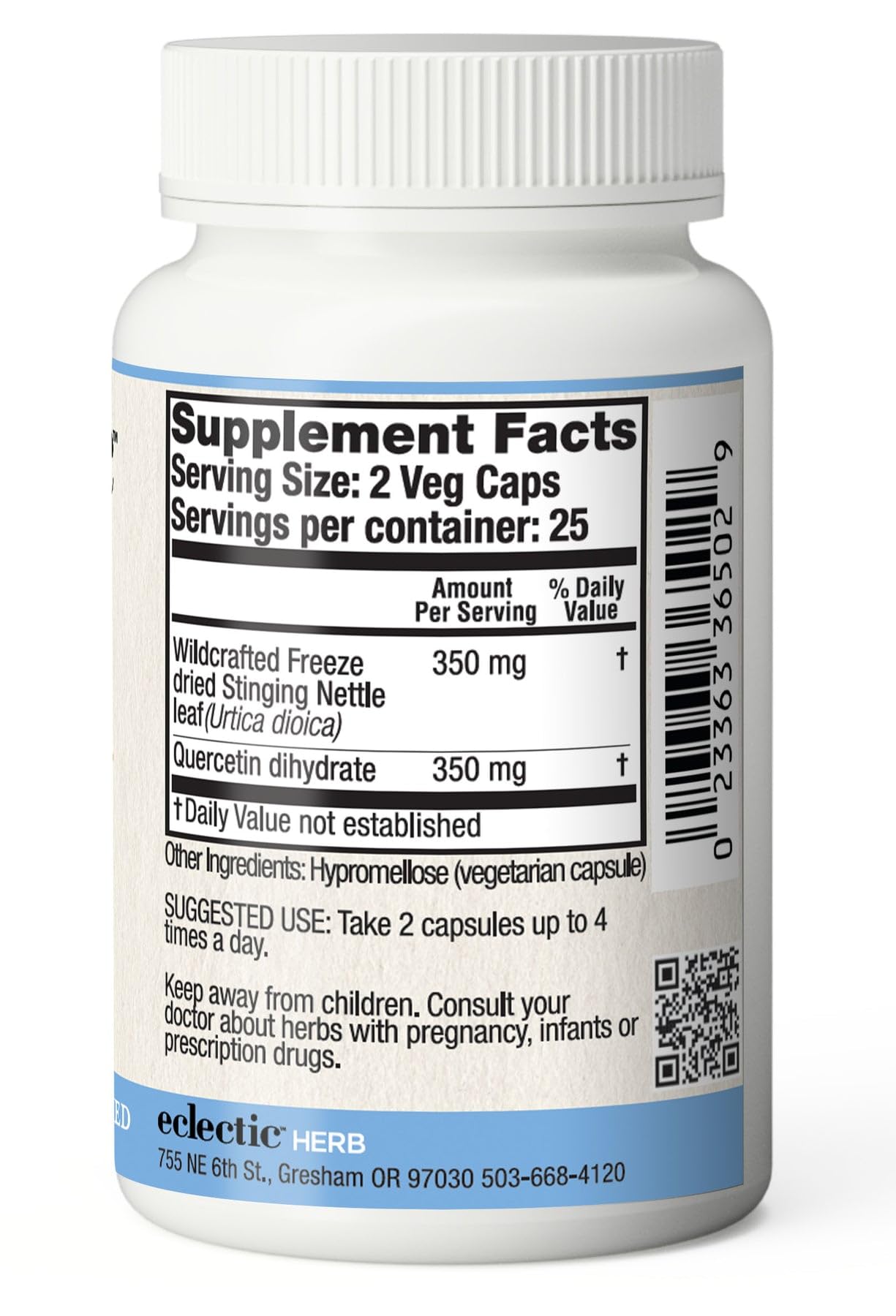 Eclectic Nettles Quercetin Capsule, 90 Count