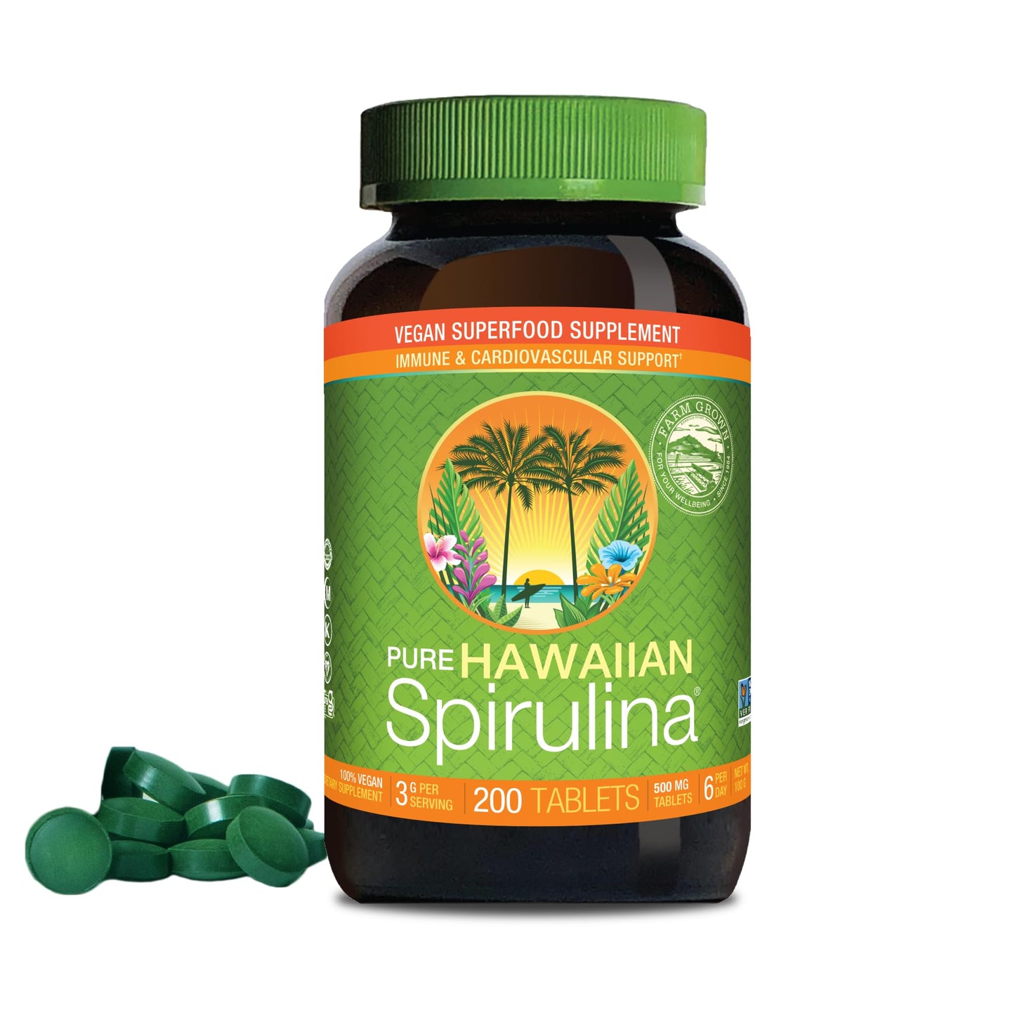 Nutrex Hawaii Pure Hawaiian Spirulina Tablet 200 Count