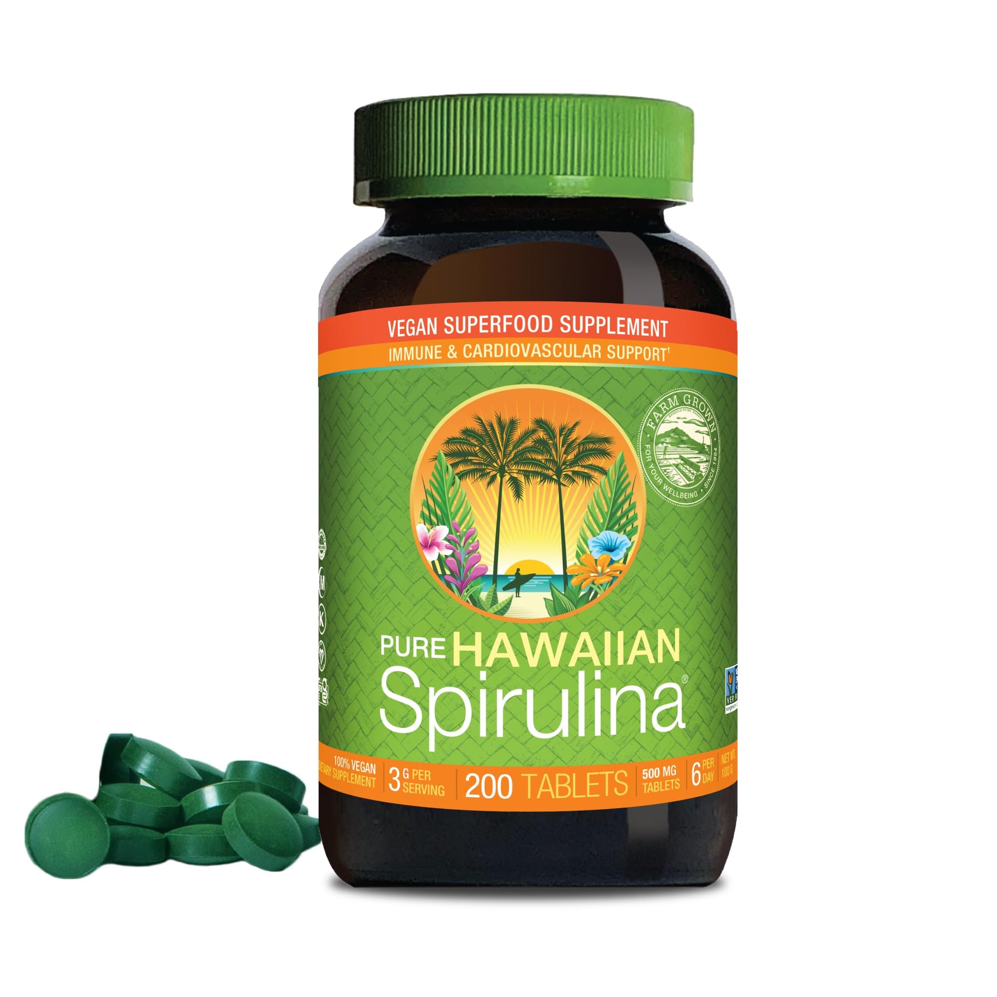 Nutrex Hawaii Pure Hawaiian Spirulina Tablet 200 Count