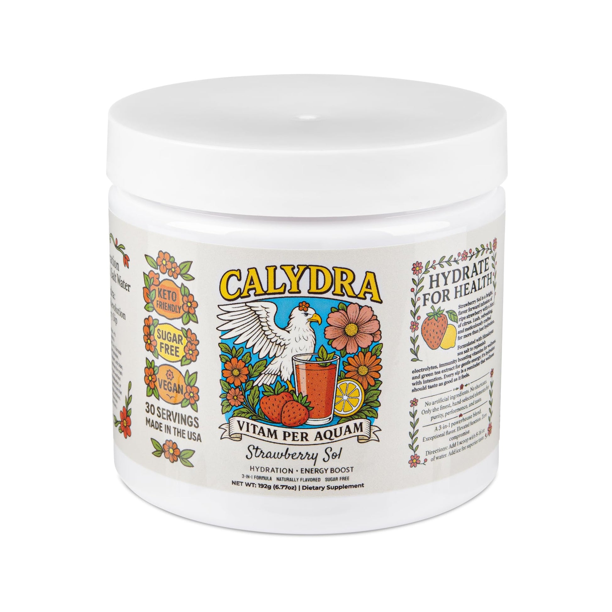 Calydra Sugar Free Electrolytes Powder, 6.77 oz, 30 Servings