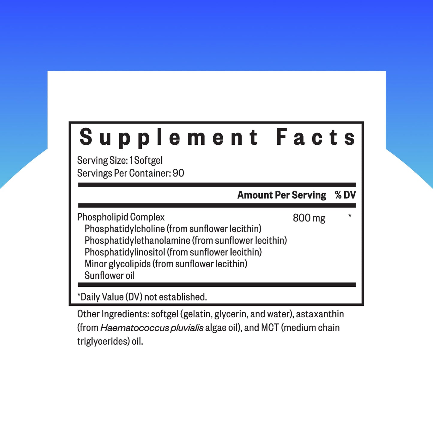 Seeking Health Optimal PC - Support Brain & Liver Health with Choline - Energy Support Supplement with Sunflower Lecithin - 800 mcg Softgels 90 Count