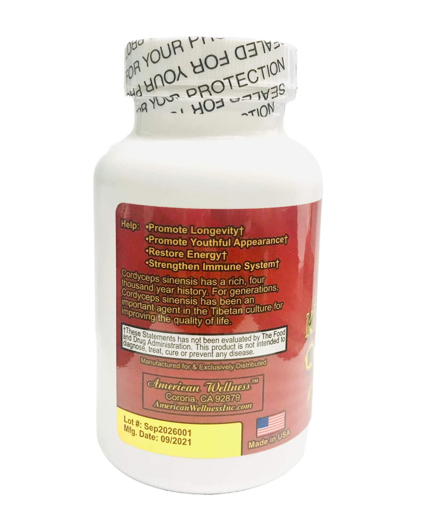 TOPNaturePlus King Golden Cordyceps Capsule 1 Count
