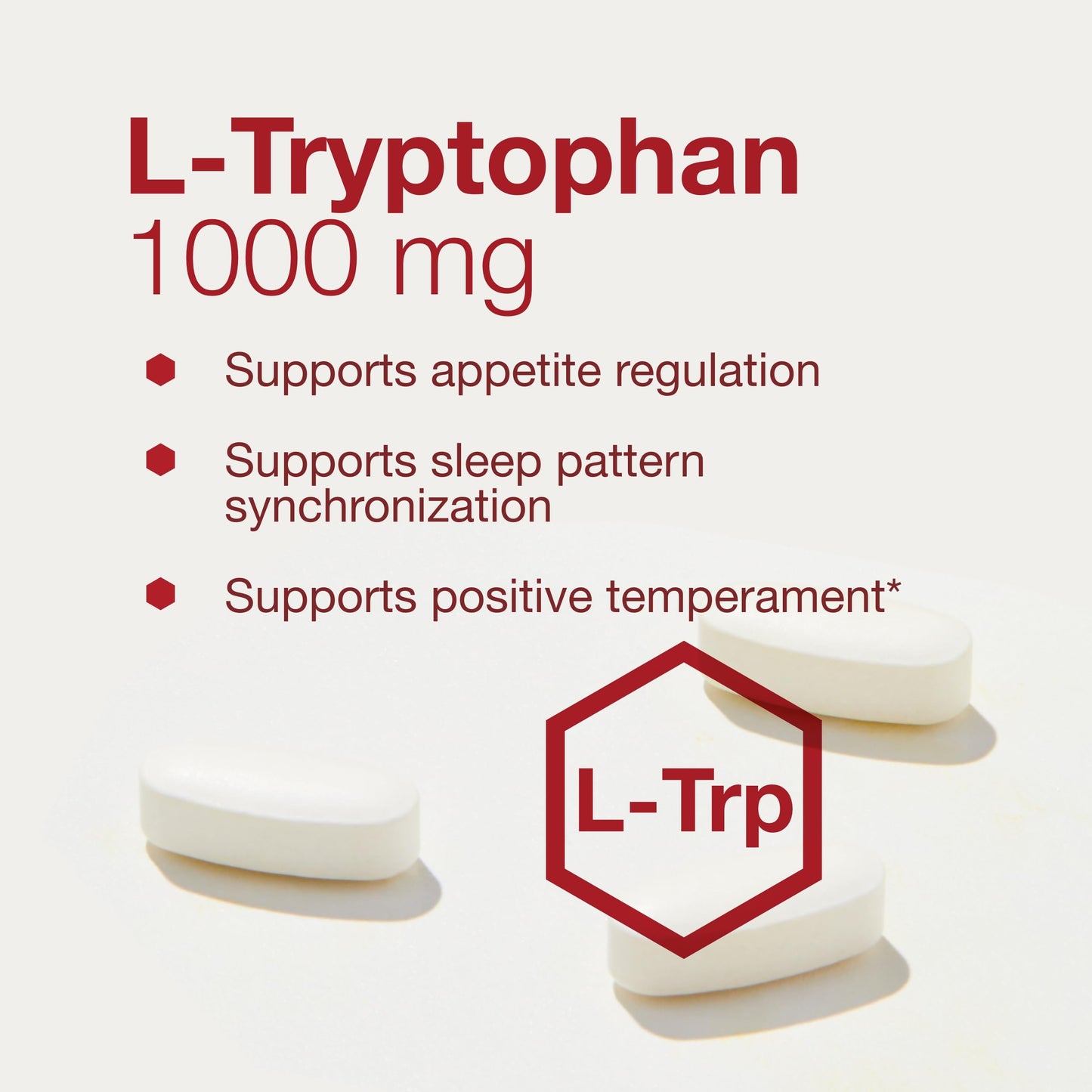 PROTOCOL FOR LIFE BALANCE L-Tryptophan 1000 mg Sleep Support, 60 Tablets