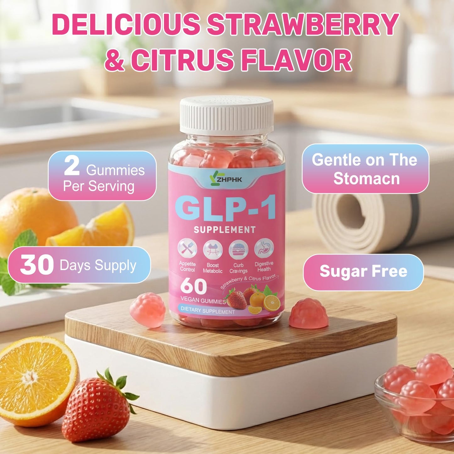 ZHPHK GLP-1 Support Gummy 60 Count