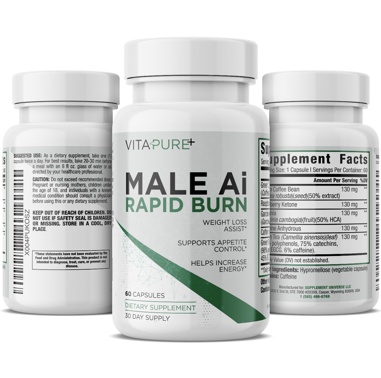 Supplement Universe Male AI Rapid Fat Burner for Men Capsule, 1 Count