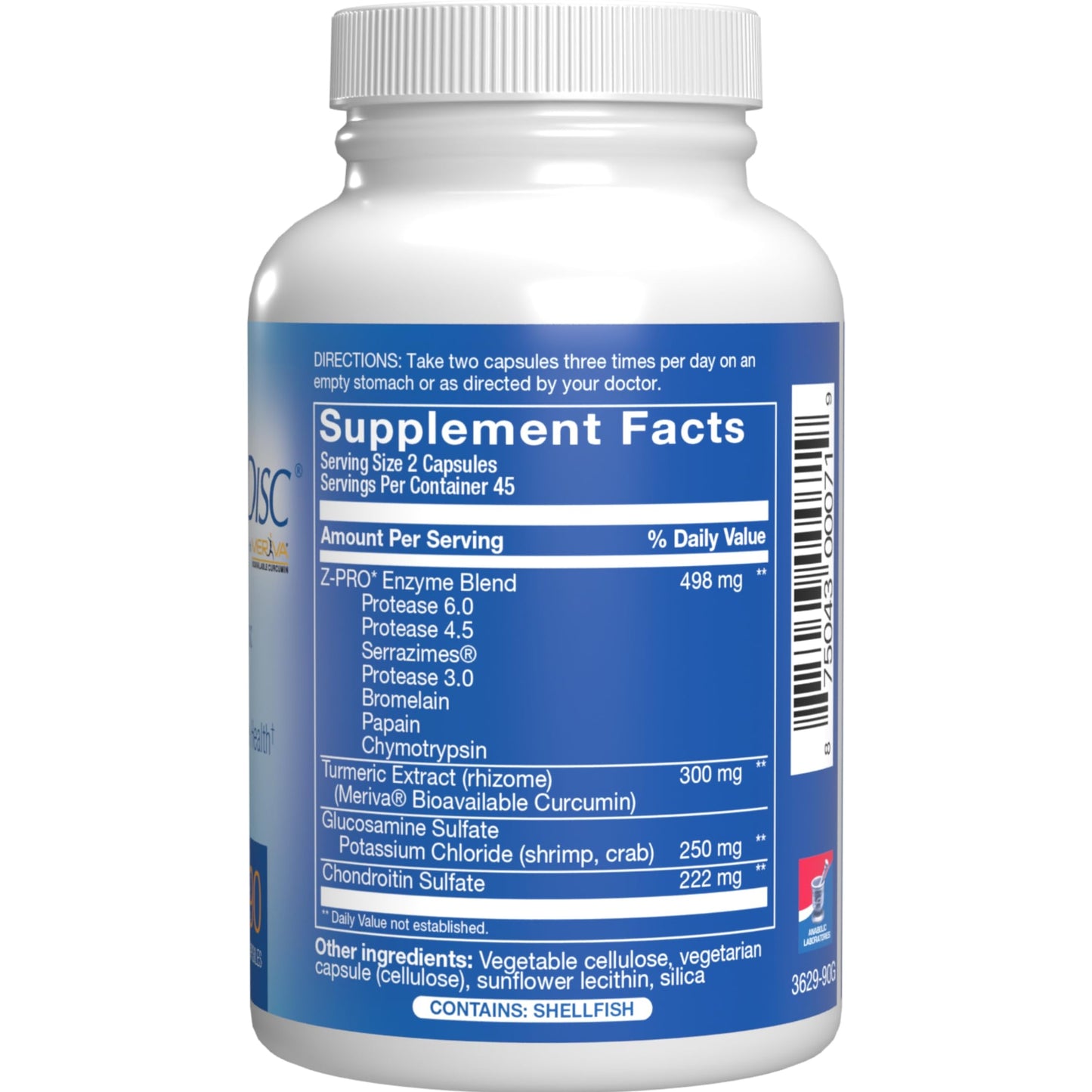 Anabolic Laboratories Nutra Disc & Joint Support Capsules, 90 Count