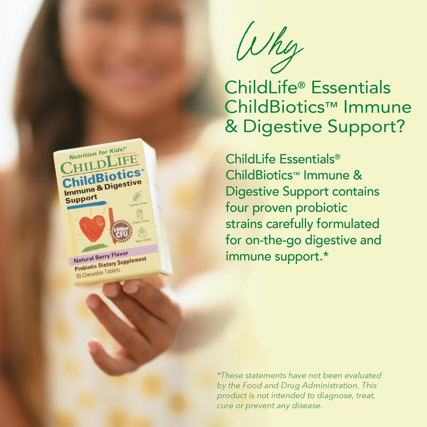 CHILDLIFE ESSENTIALS ChildLife Essential Childbiotics Immune & Digestive Support Chewable 30 Tablets