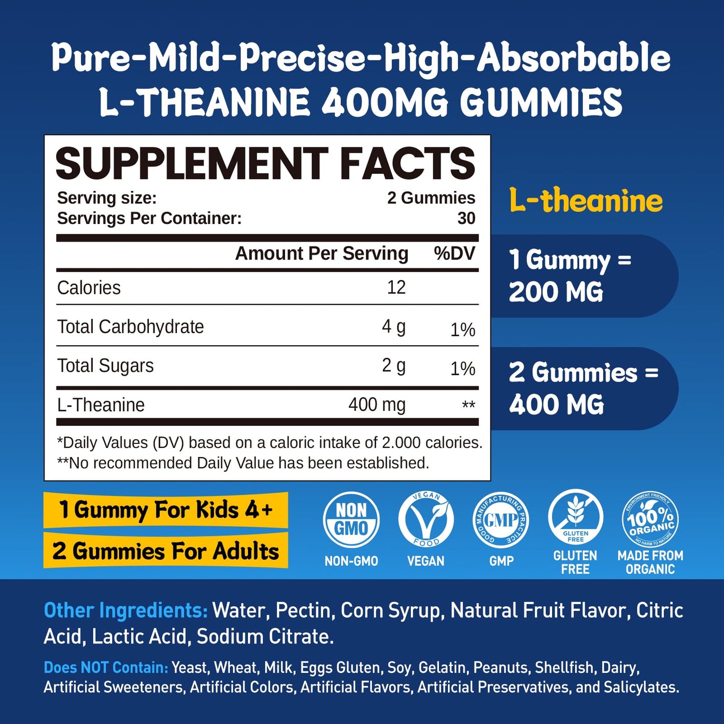 duwhot L-Theanine Gummies, Gummy, 60 Chewables