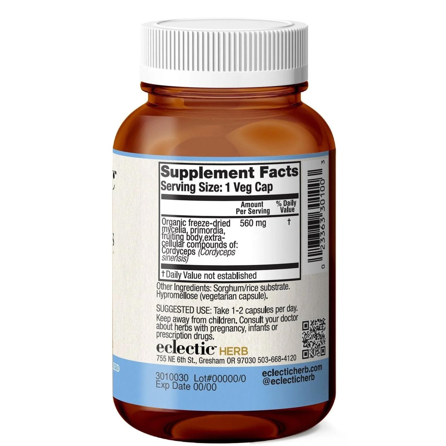 Eclectic Institute Cordyceps FDV Capsules 120