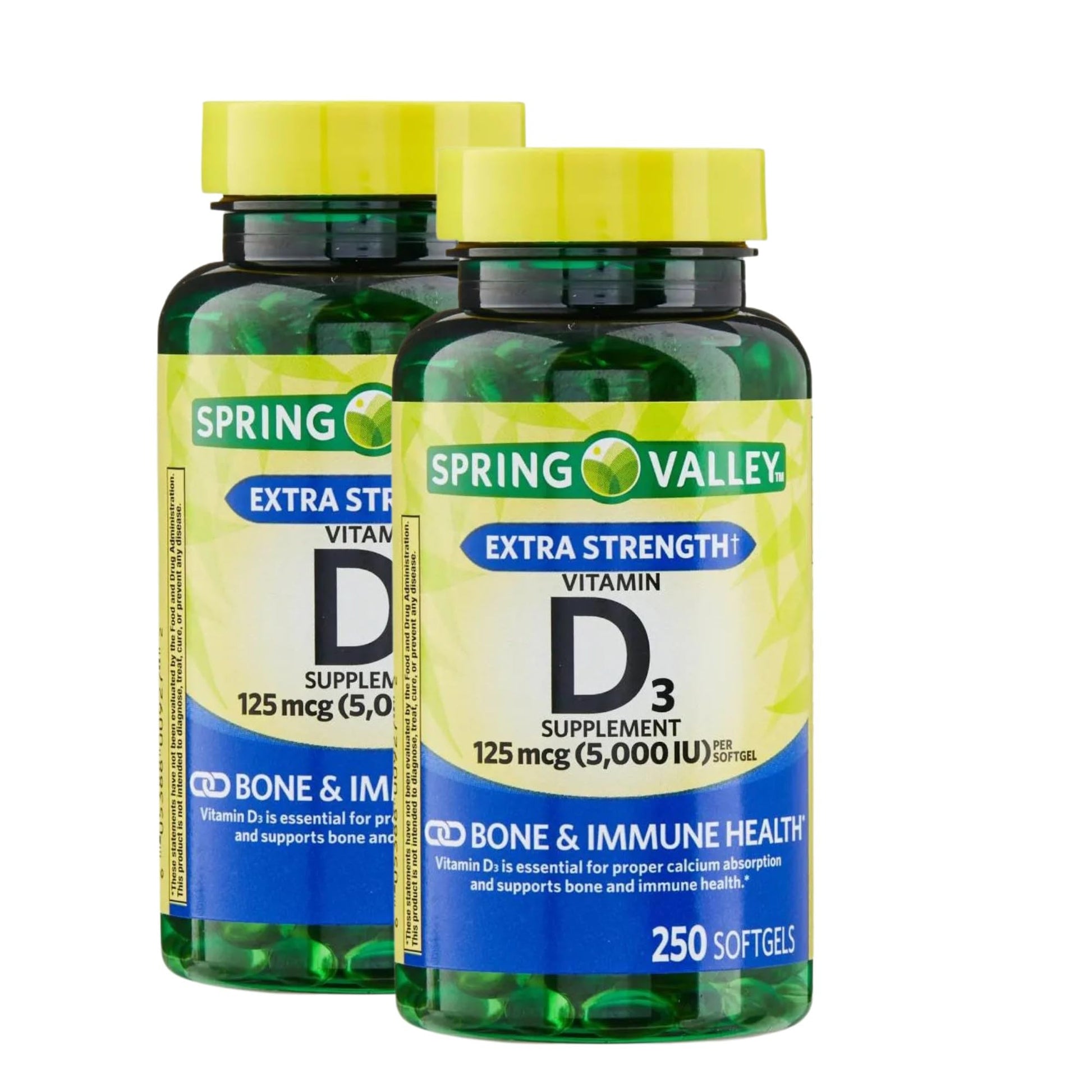 Unique Bundle Store Vitamin D3 Extra Strength 5000 IU (125 mcg) Softgel 500
