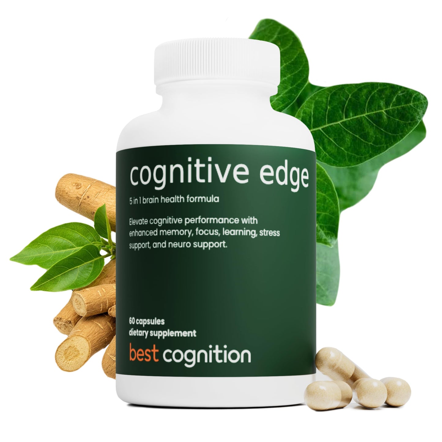 BEST COGNITION Cognitive Edge Bacopa Memory Supplement, 60 Capsules