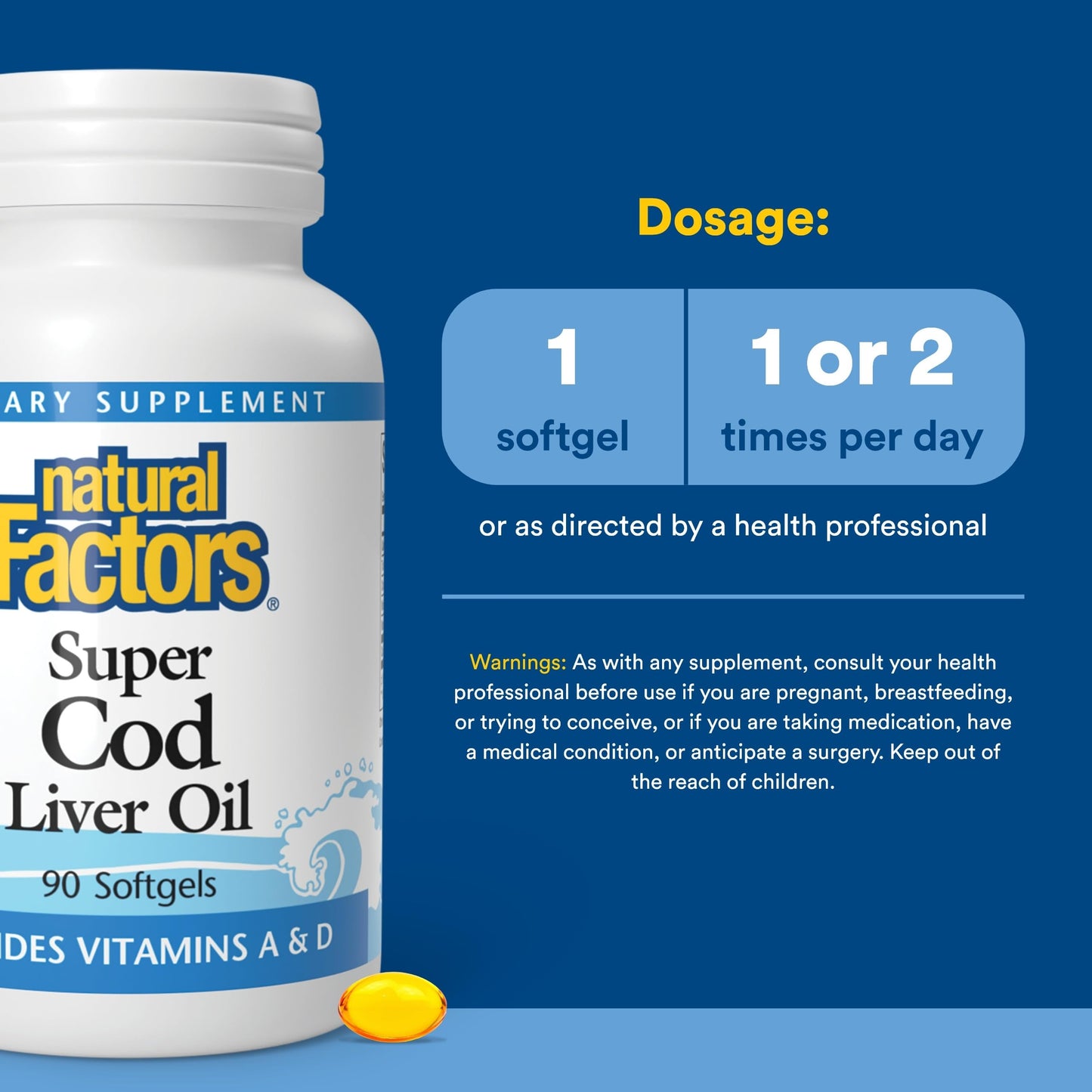 Natural Factors Super Cod Liver Oil Softgels 90 Count