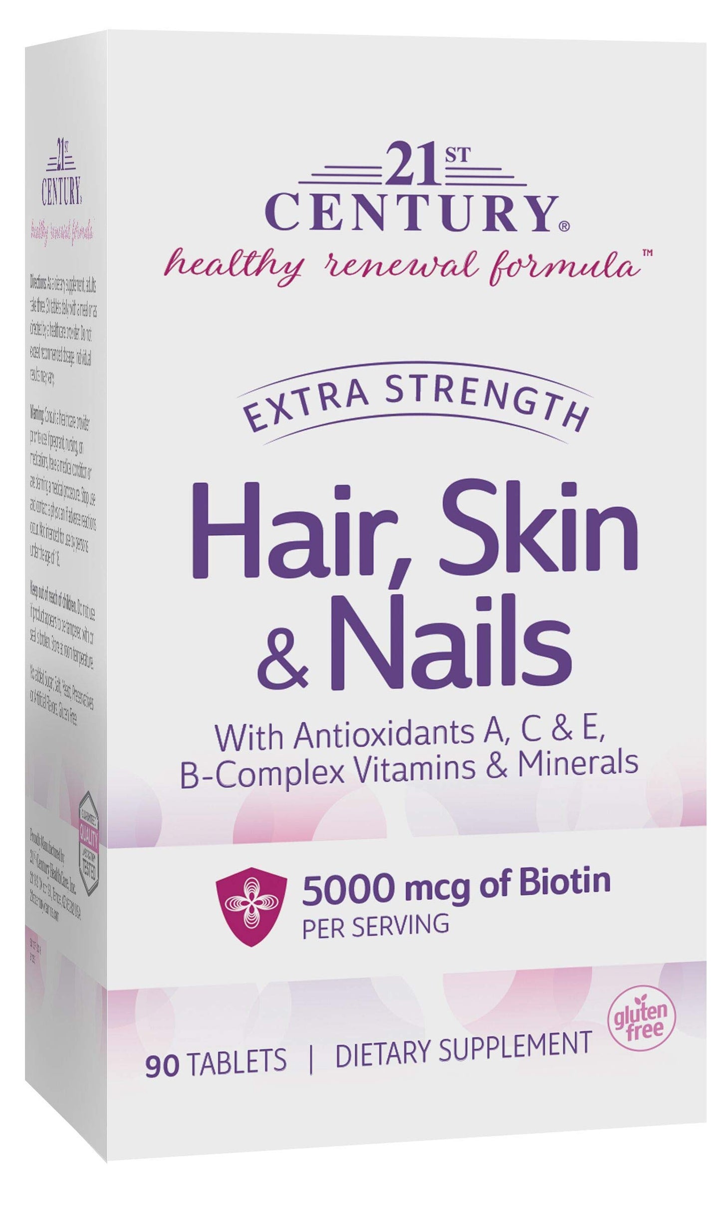 21st Century Healthy Renewal Formula Hair, Skin & Nails Extra Strength Tablets 180